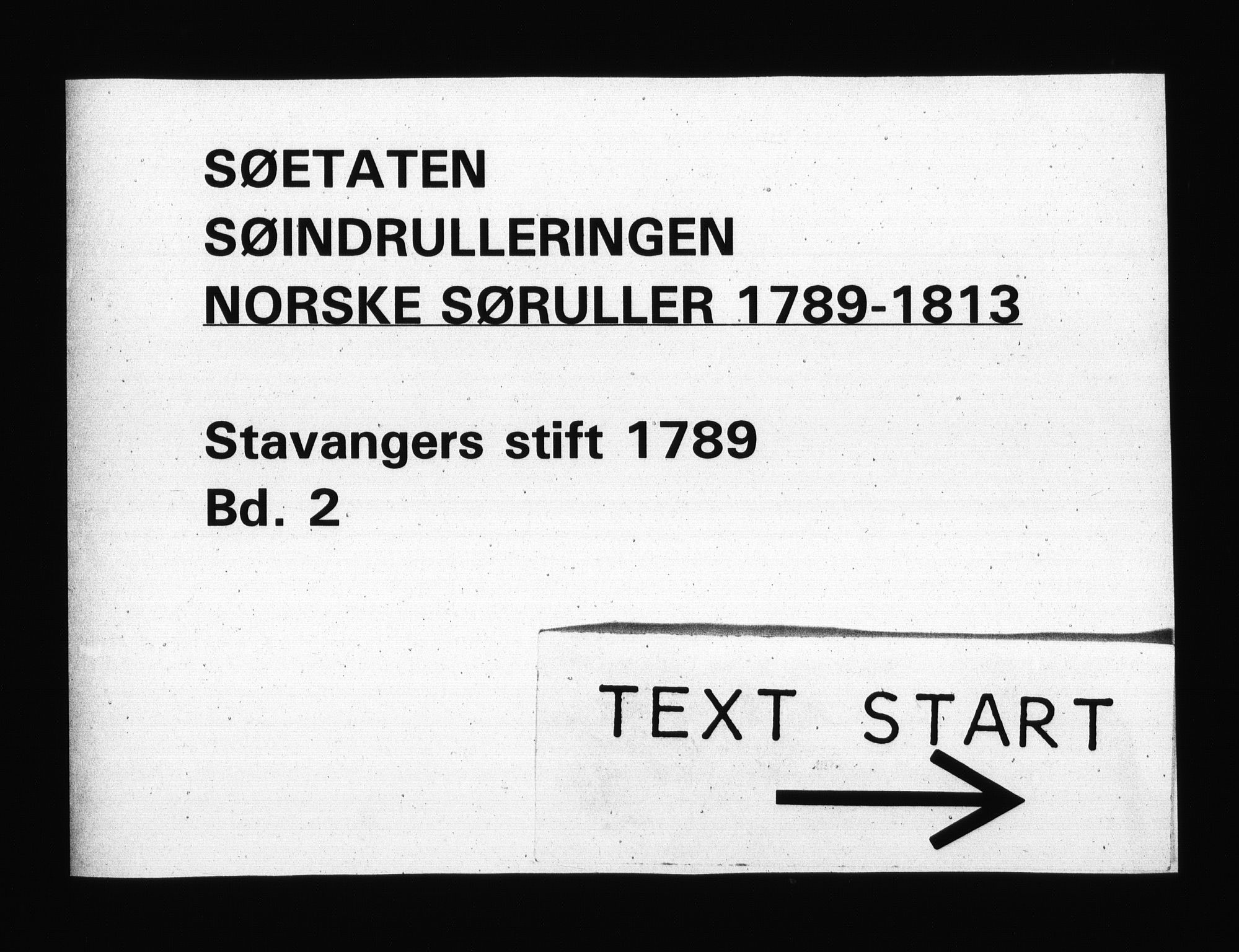Sjøetaten, RA/EA-3110/F/L0259: Kristiansand stift, bind 2, 1789