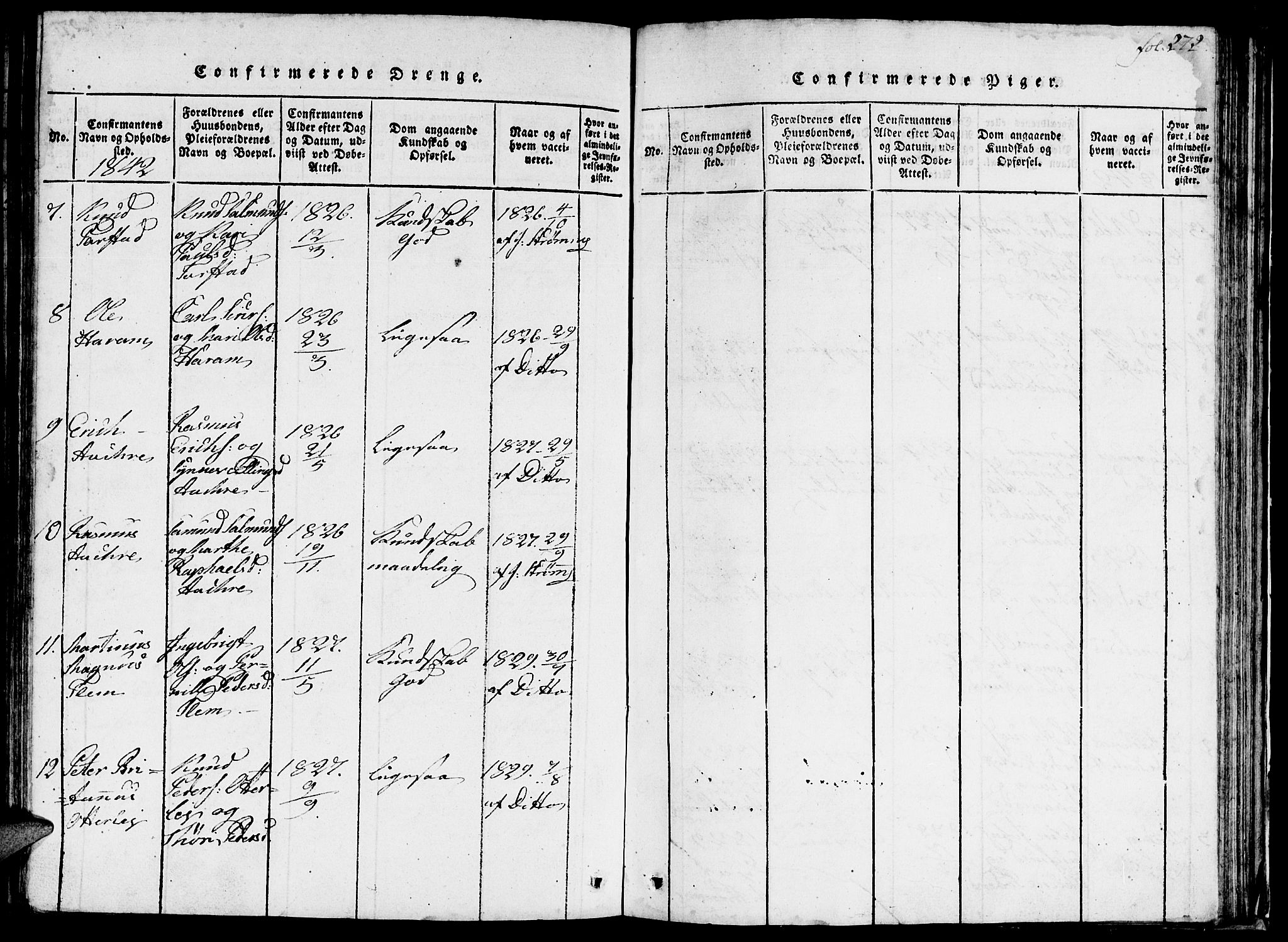 Ministerialprotokoller, klokkerbøker og fødselsregistre - Møre og Romsdal, AV/SAT-A-1454/536/L0506: Klokkerbok nr. 536C01, 1818-1859, s. 272