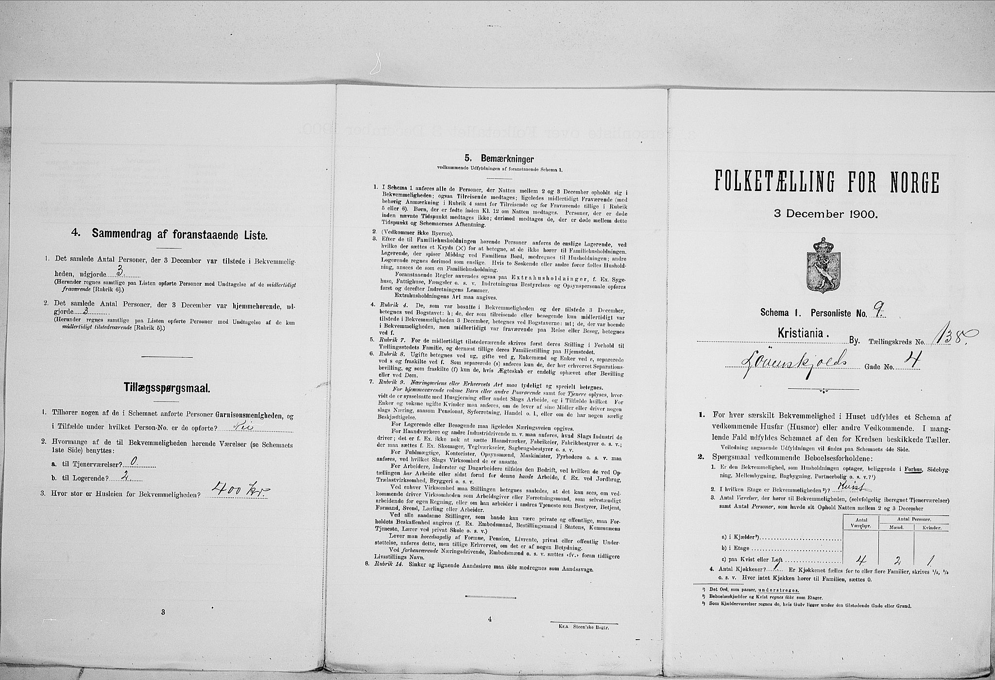 SAO, Folketelling 1900 for 0301 Kristiania kjøpstad, 1900, s. 53600