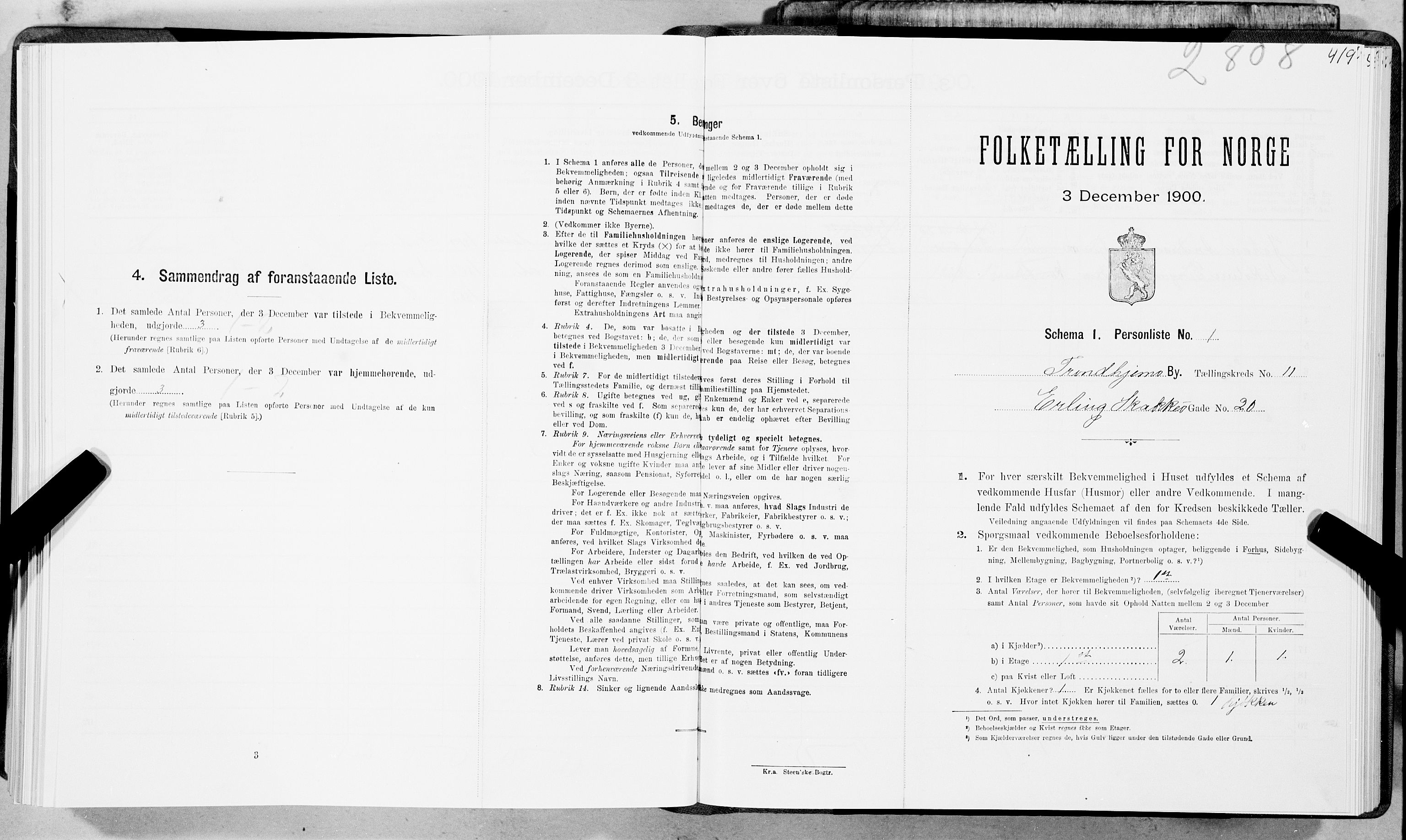 SAT, Folketelling 1900 for 1601 Trondheim kjøpstad, 1900, s. 1903