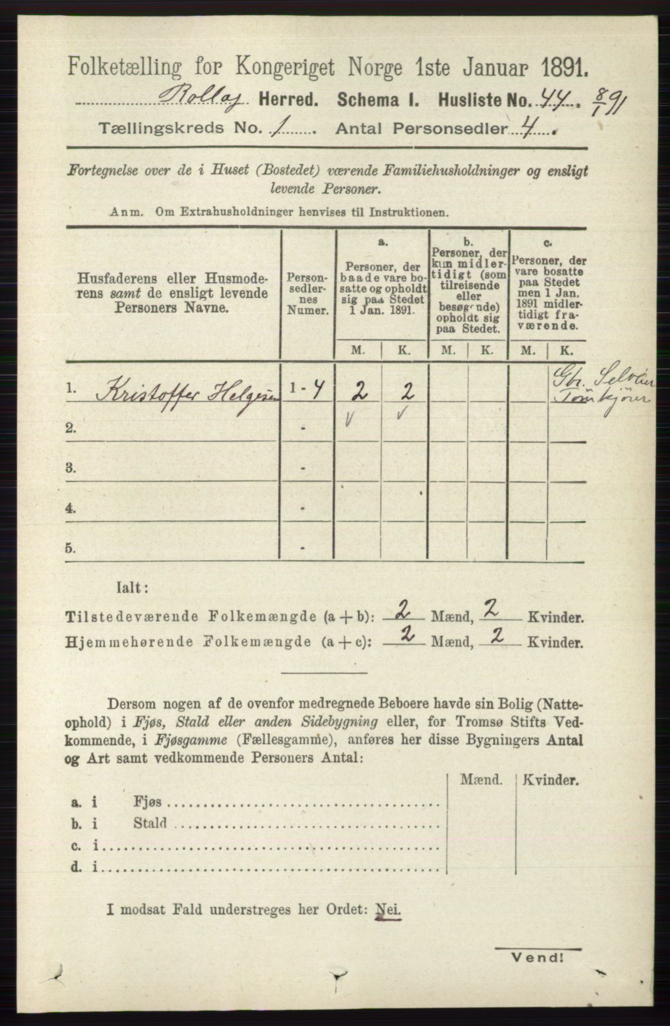 RA, Folketelling 1891 for 0632 Rollag herred, 1891, s. 60