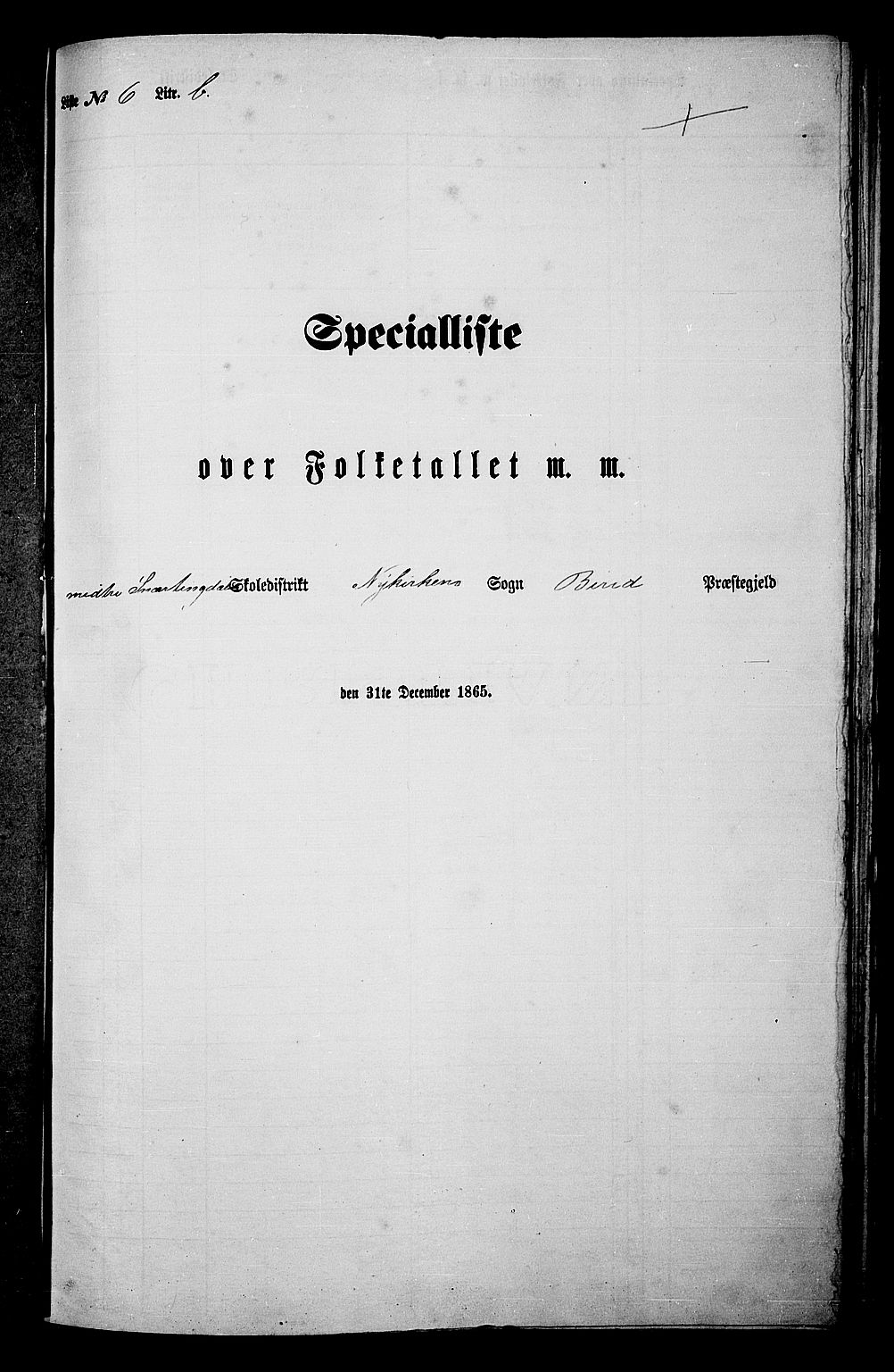 RA, Folketelling 1865 for 0525P Biri prestegjeld, 1865, s. 153