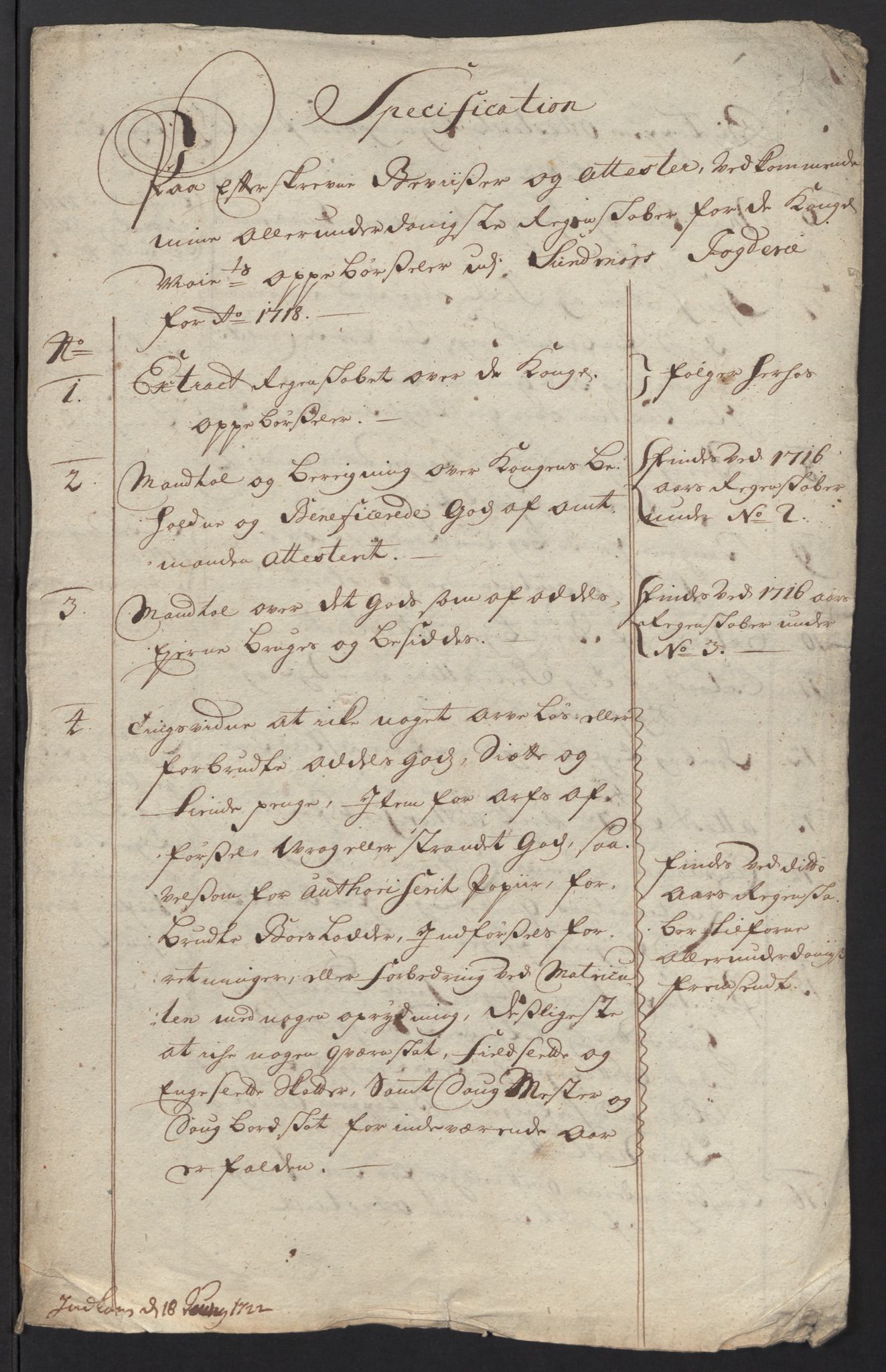 Rentekammeret inntil 1814, Reviderte regnskaper, Fogderegnskap, AV/RA-EA-4092/R54/L3570: Fogderegnskap Sunnmøre, 1718, s. 25