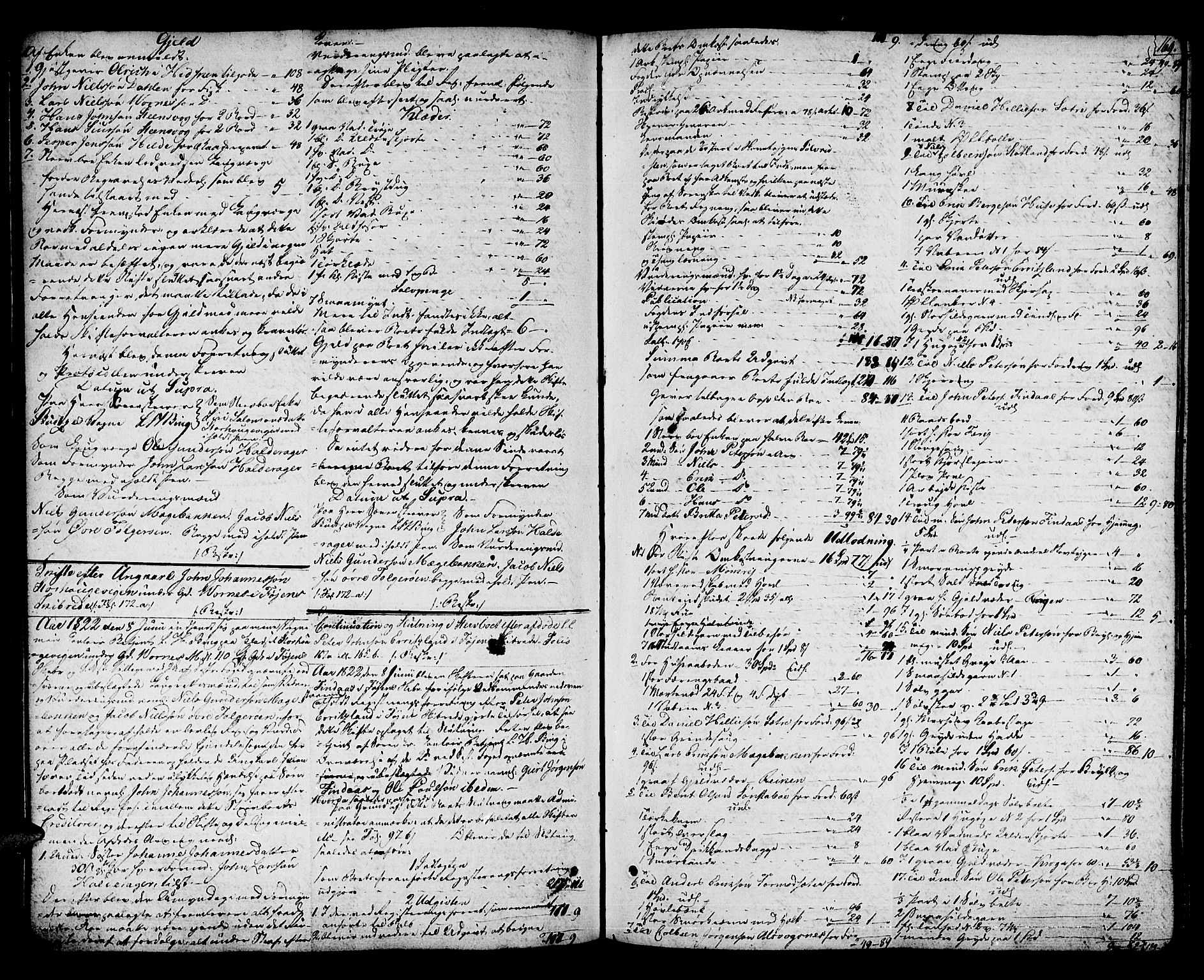Sunnhordland sorenskrivar, SAB/A-2401/1/H/Ha/Had/L0002: Skifteprotokollar. Føyen, Fjære og Våg. Register i protokoll, 1820-1824, s. 168b-169a