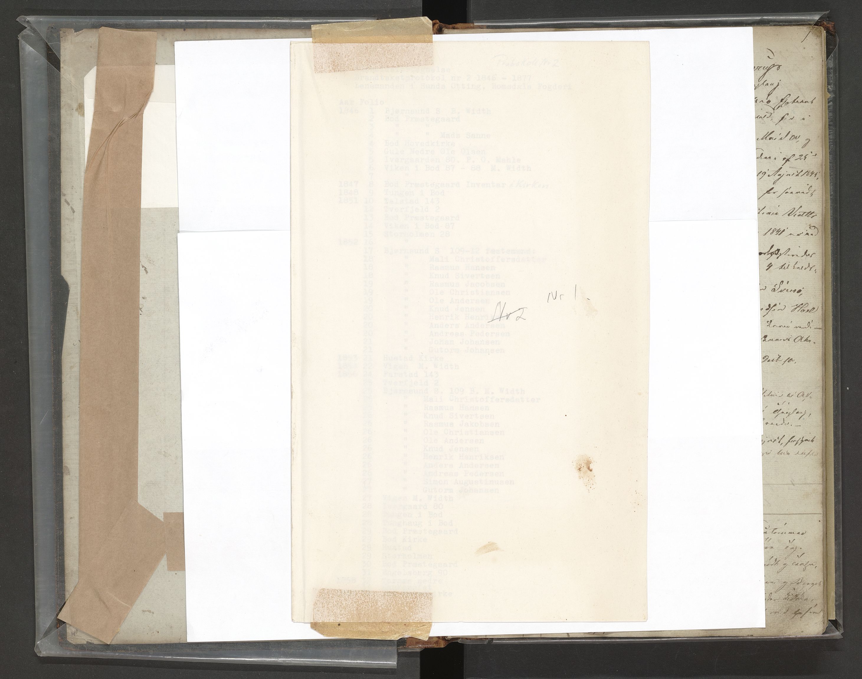 Norges Brannkasse Vågøy og Sund, AV/SAT-A-5504/Fa/L0001: Branntakstprotokoll, 1846-1877