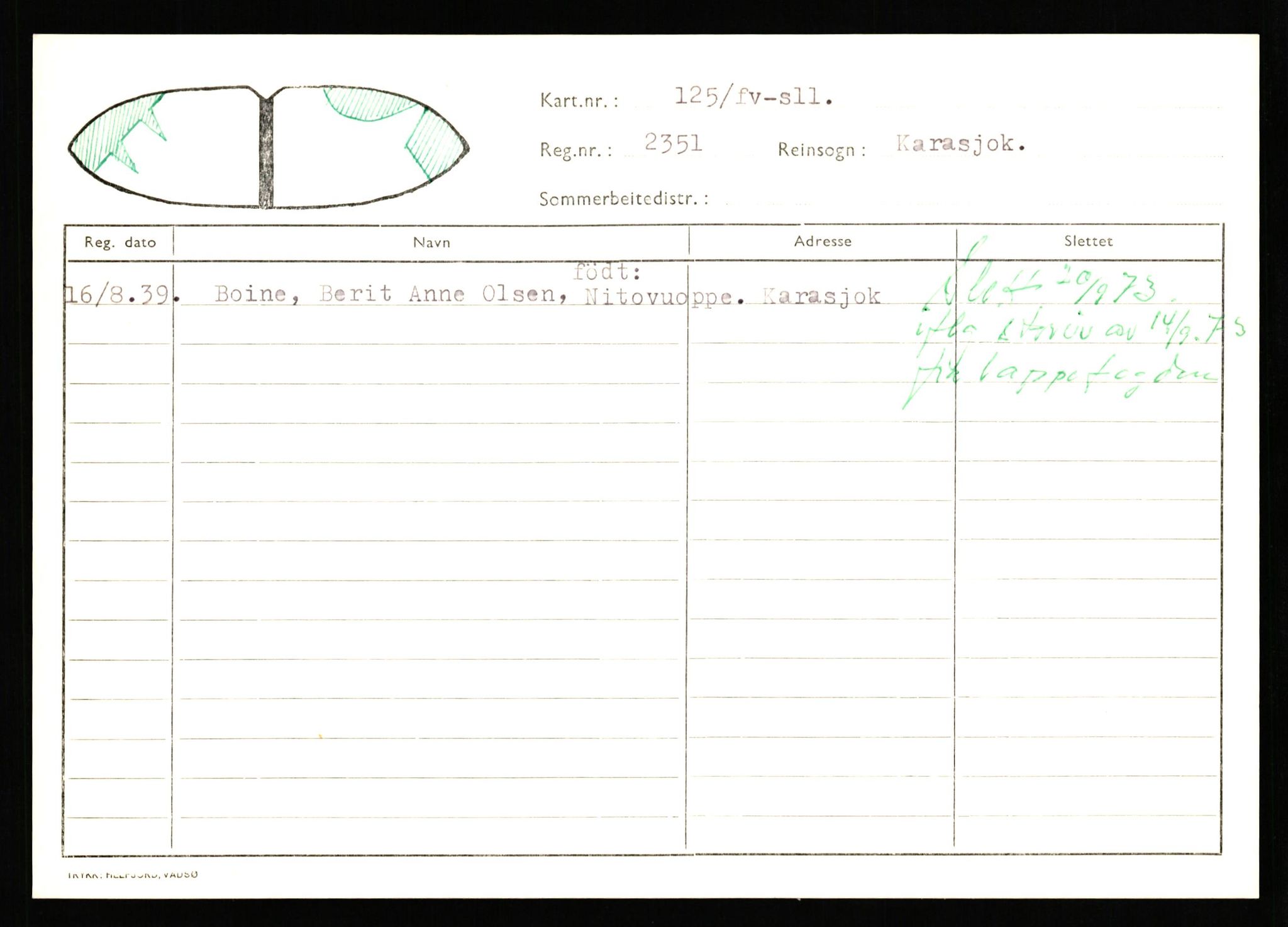 Lappefogden i Finnmark/Reindriftsforvaltningen Øst-Finnmark, AV/SATØ-S-1461/G/Ge/Gea/L0006: Slettede reinmerker, 1934-1992, s. 72