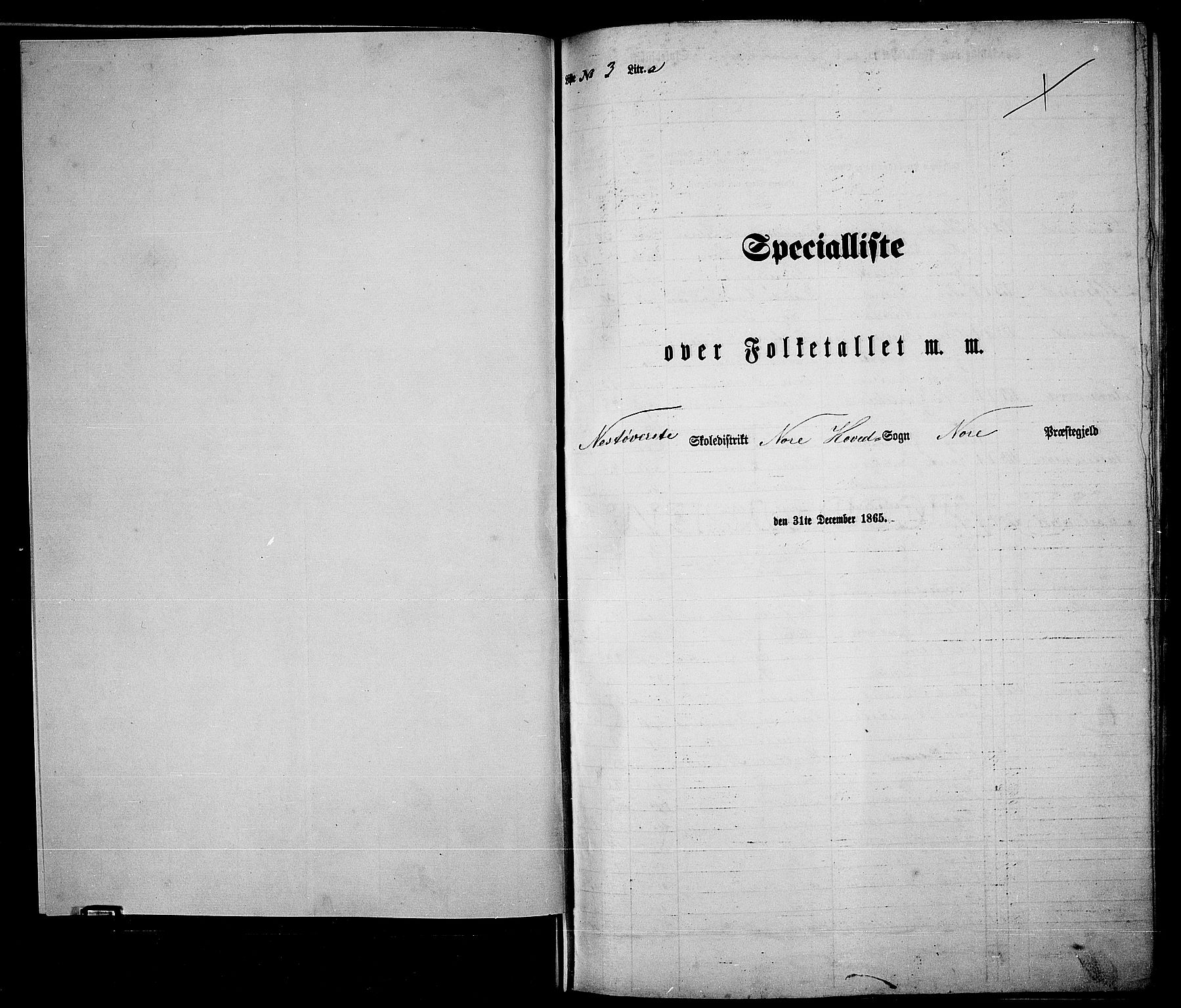 RA, Folketelling 1865 for 0633P Nore prestegjeld, 1865, s. 50