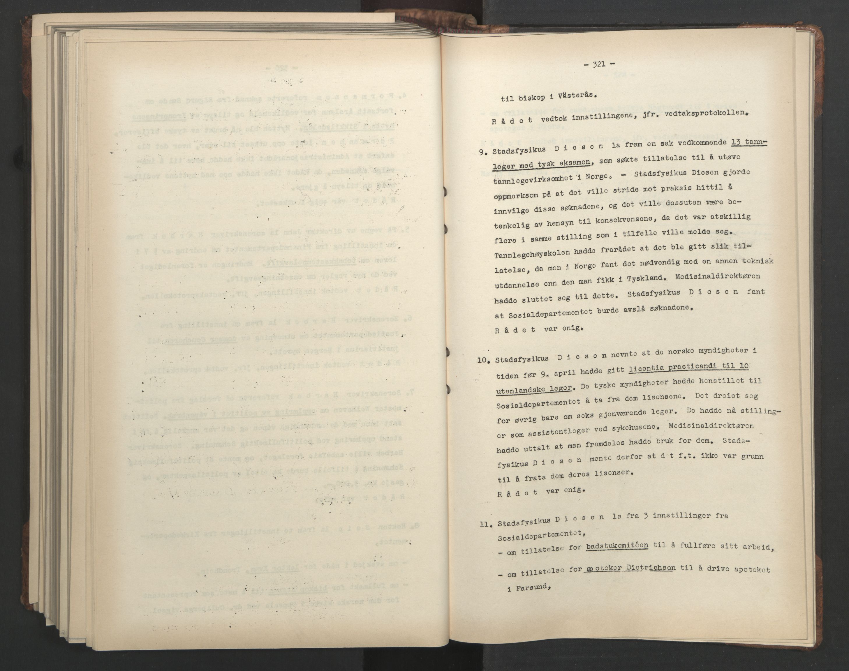 Administrasjonsrådet, AV/RA-S-1004/A/L0001: Møteprotokoll med tillegg 15/4-25/9, 1940, s. 321