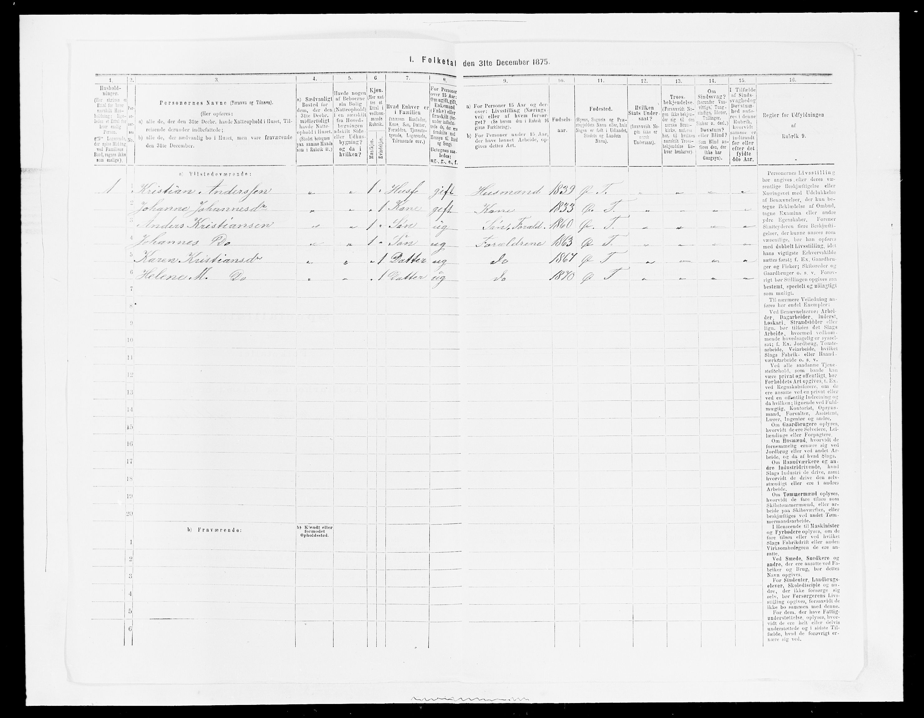 SAH, Folketelling 1875 for 0528P Østre Toten prestegjeld, 1875, s. 1997