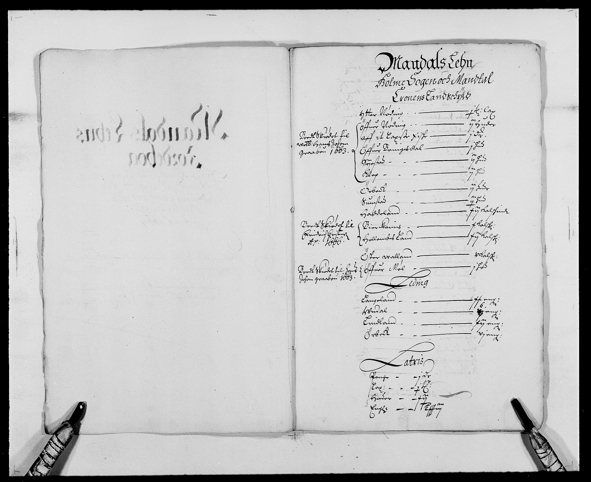 Rentekammeret inntil 1814, Reviderte regnskaper, Fogderegnskap, AV/RA-EA-4092/R42/L2537: Mandal fogderi, 1664-1666, s. 276