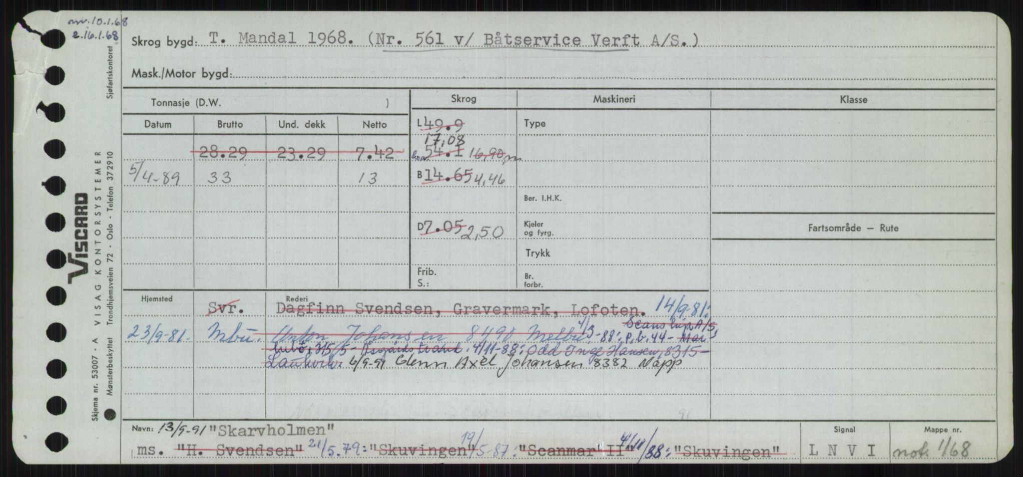 Sjøfartsdirektoratet med forløpere, Skipsmålingen, RA/S-1627/H/Ha/L0005/0001: Fartøy, S-Sven / Fartøy, S-Skji, s. 675