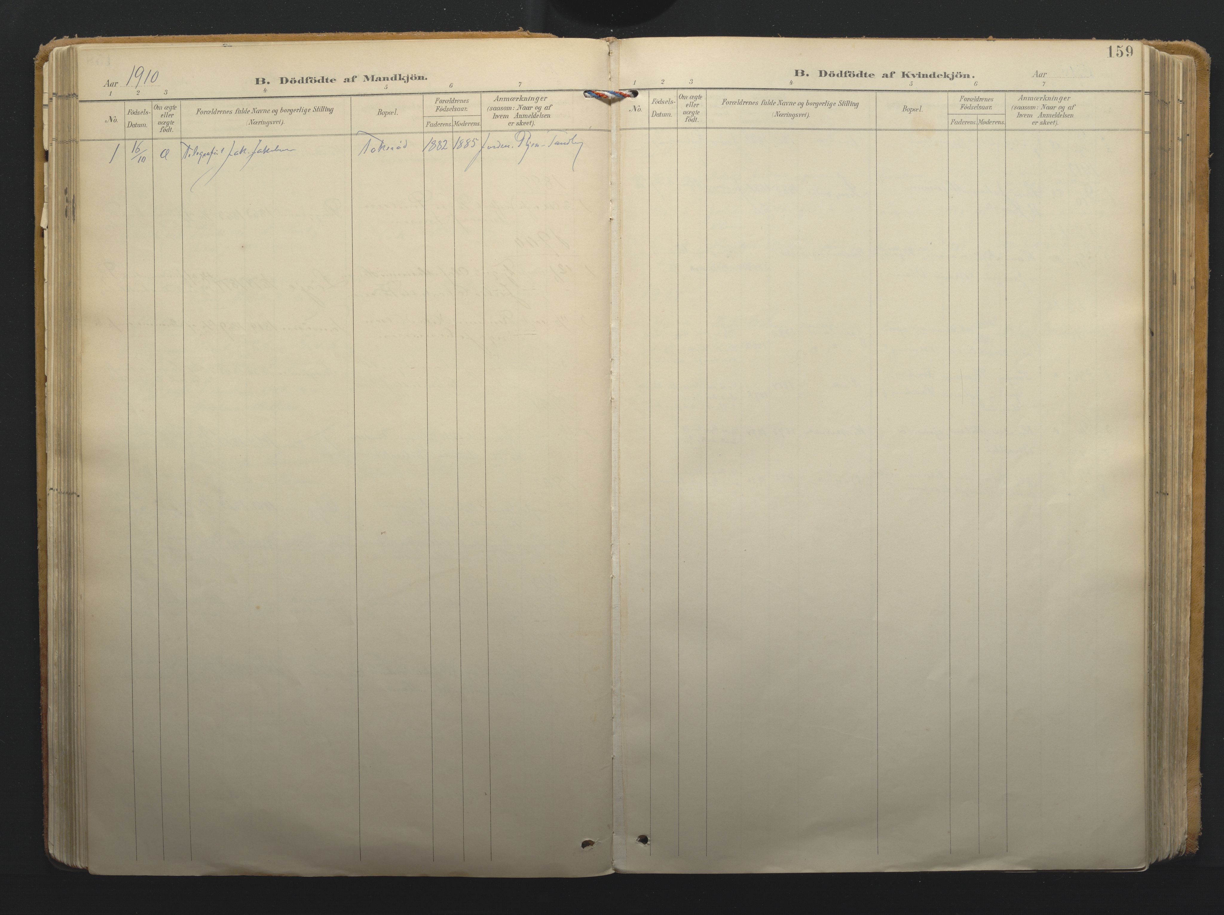 Borre kirkebøker, SAKO/A-338/F/Fa/L0011: Ministerialbok nr. I 11, 1897-1921, s. 159