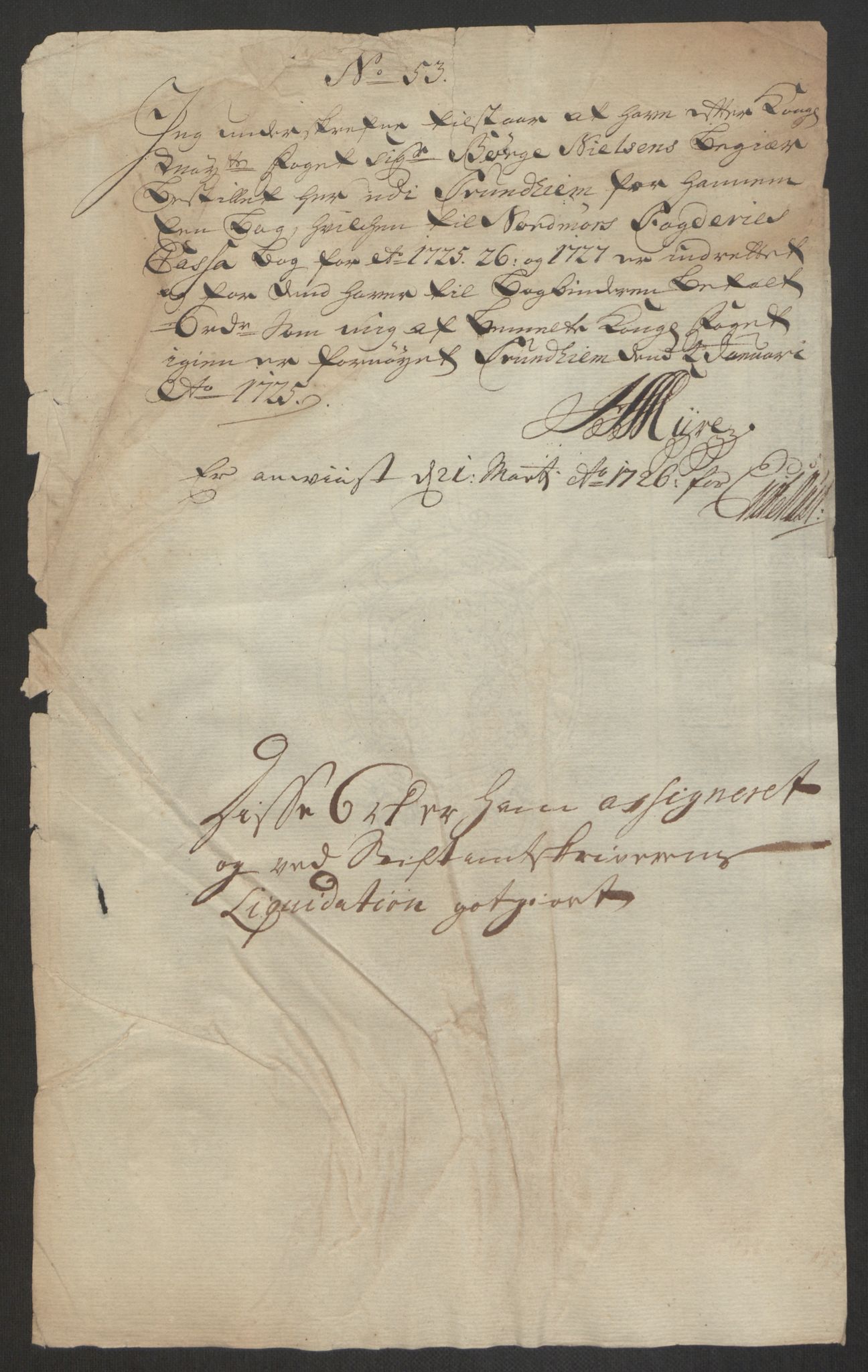 Rentekammeret inntil 1814, Reviderte regnskaper, Fogderegnskap, RA/EA-4092/R56/L3759: Fogderegnskap Nordmøre, 1726, s. 290