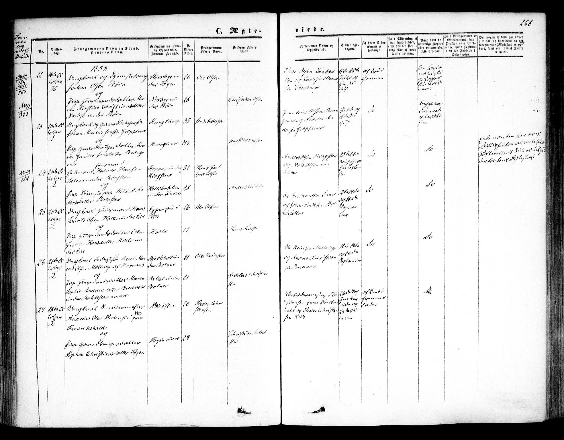 Høland prestekontor Kirkebøker, SAO/A-10346a/F/Fa/L0010: Ministerialbok nr. I 10, 1854-1861, s. 268