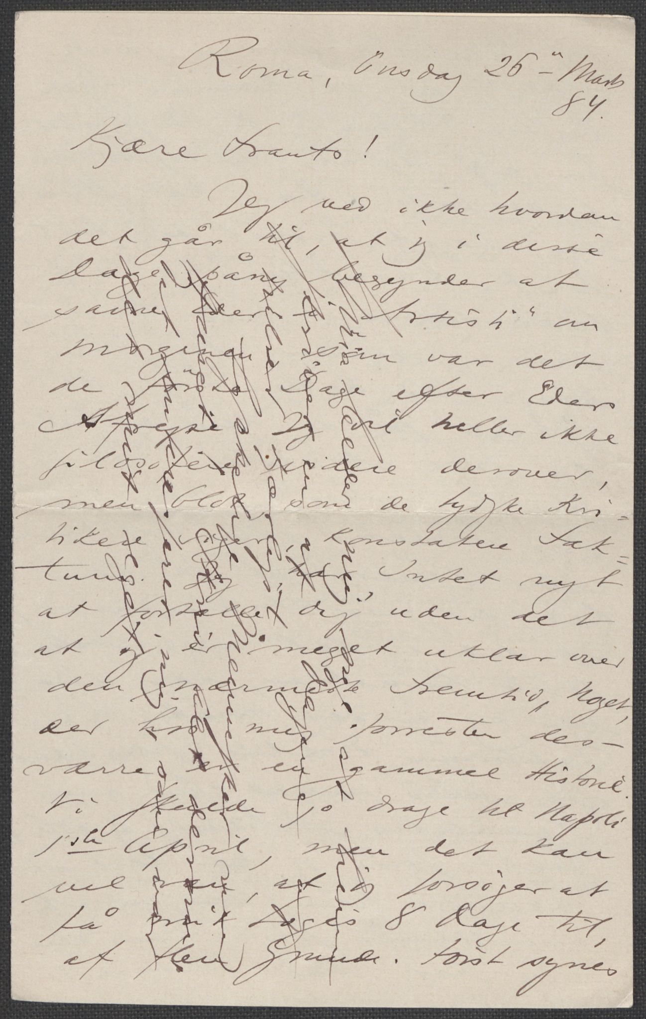 Beyer, Frants, RA/PA-0132/F/L0001: Brev fra Edvard Grieg til Frantz Beyer og "En del optegnelser som kan tjene til kommentar til brevene" av Marie Beyer, 1872-1907, s. 106