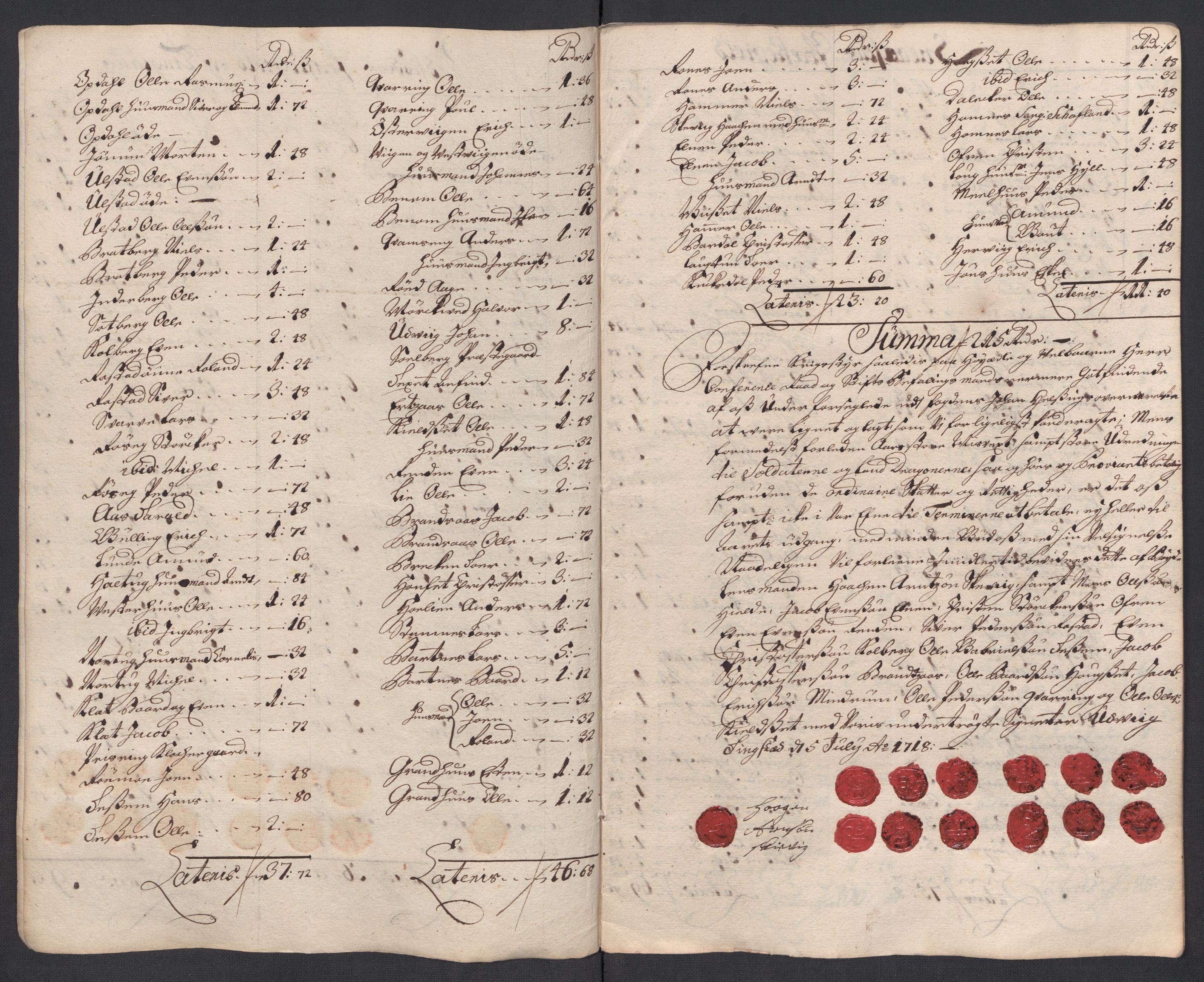 Rentekammeret inntil 1814, Reviderte regnskaper, Fogderegnskap, AV/RA-EA-4092/R63/L4326: Fogderegnskap Inderøy, 1718, s. 154