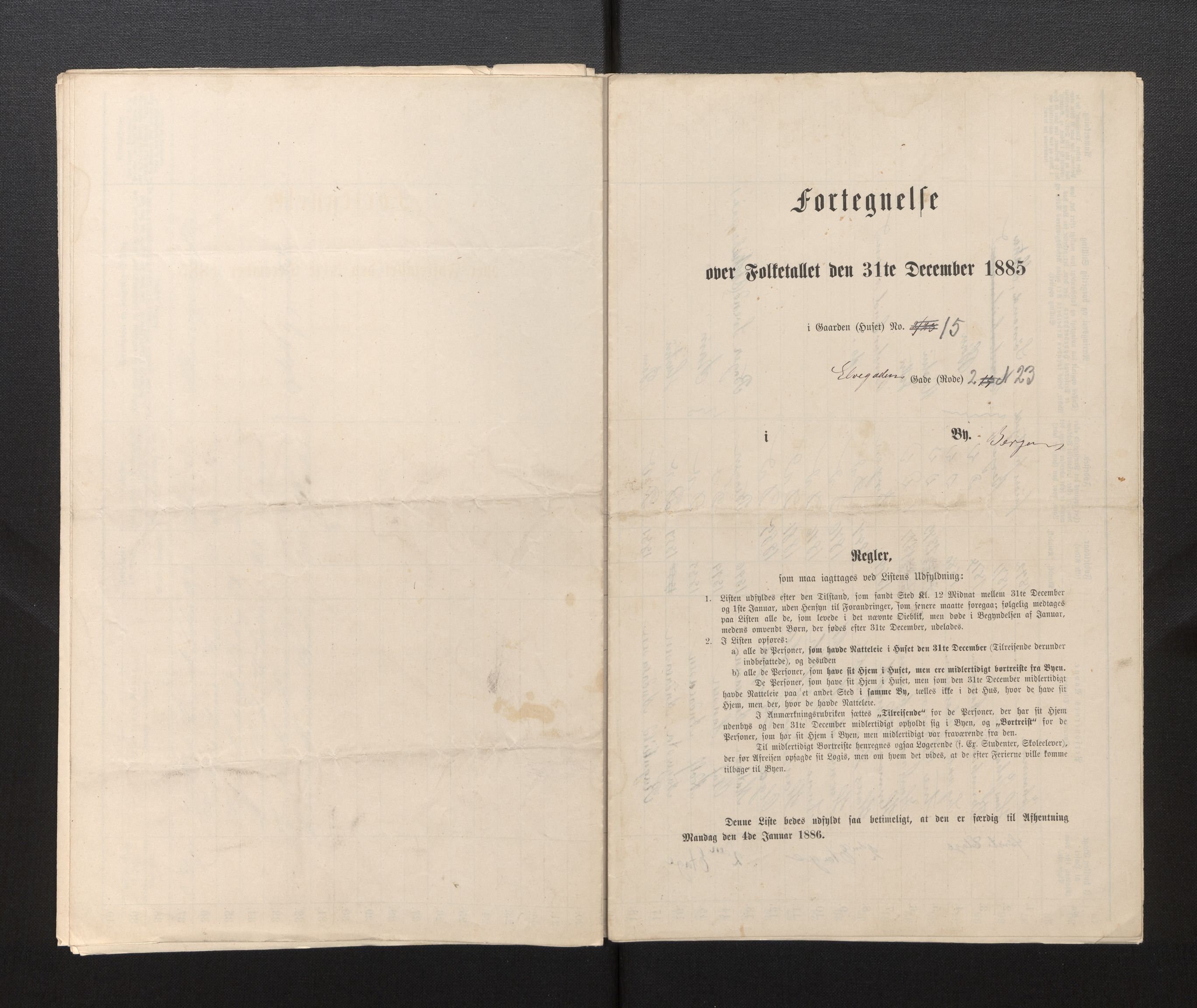 SAB, Folketelling 1885 for 1301 Bergen kjøpstad, 1885, s. 1033