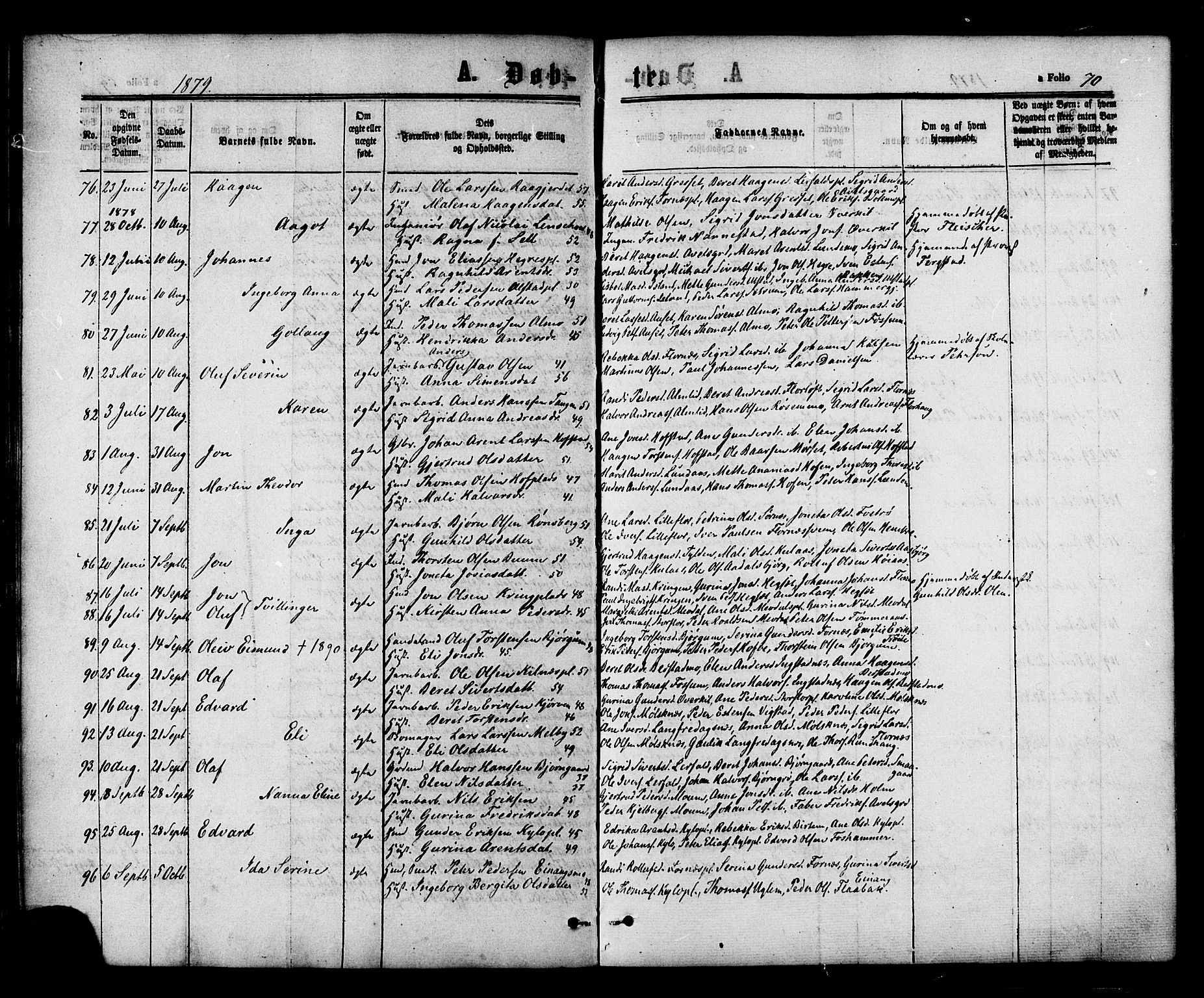 Ministerialprotokoller, klokkerbøker og fødselsregistre - Nord-Trøndelag, AV/SAT-A-1458/703/L0029: Ministerialbok nr. 703A02, 1863-1879, s. 70