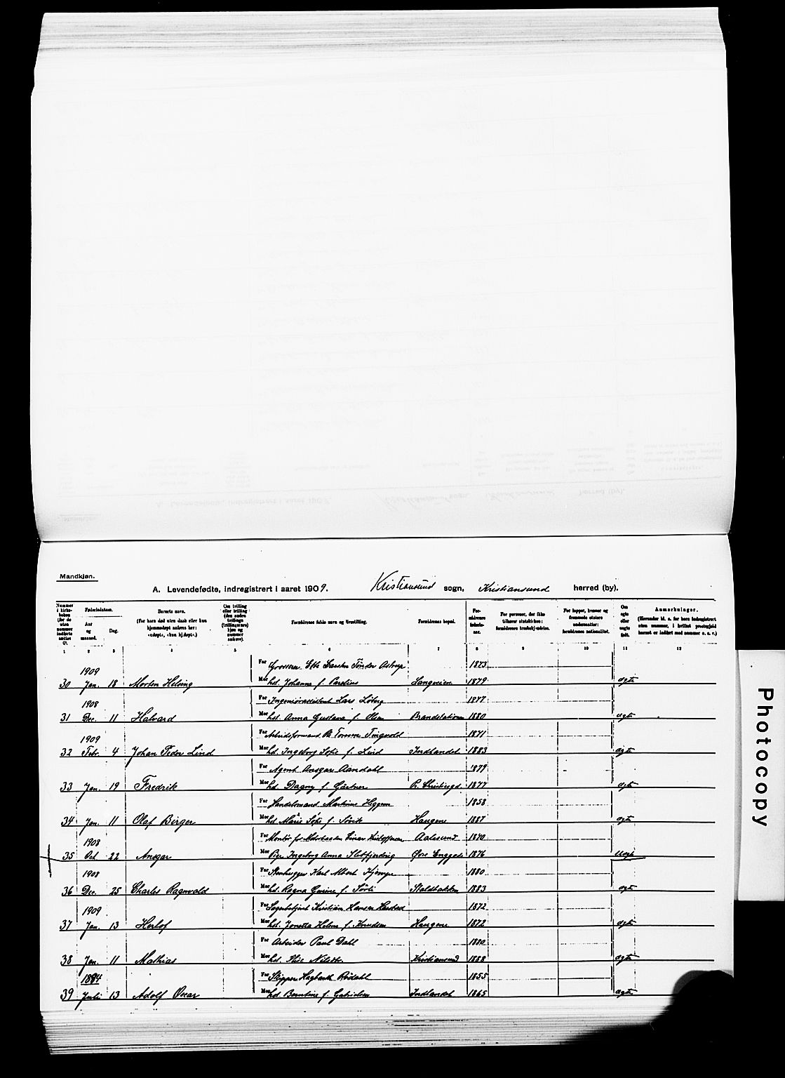 Ministerialprotokoller, klokkerbøker og fødselsregistre - Møre og Romsdal, AV/SAT-A-1454/572/L0858: Ministerialbok nr. 572D02, 1903-1912