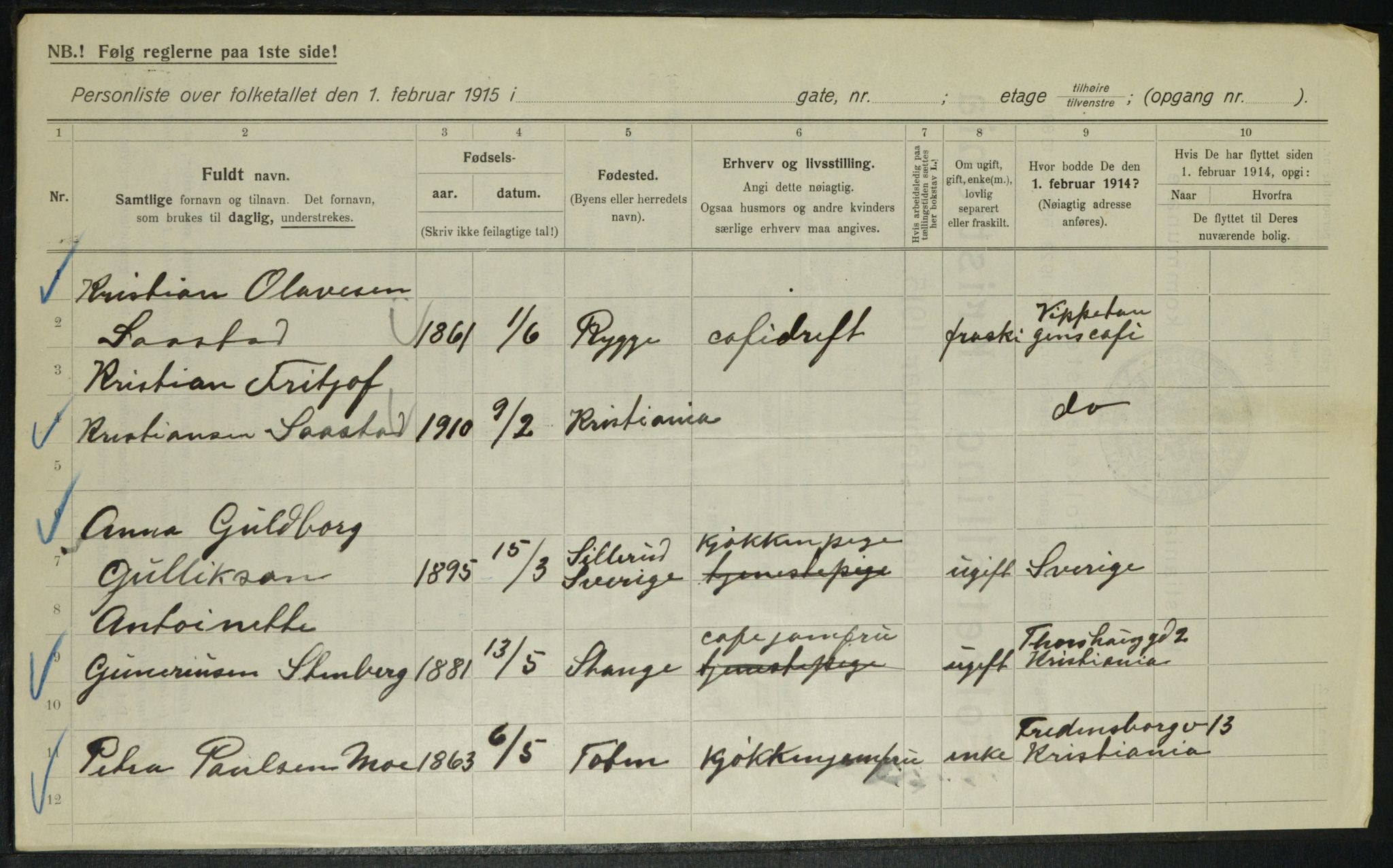 OBA, Kommunal folketelling 1.2.1915 for Kristiania, 1915, s. 23634