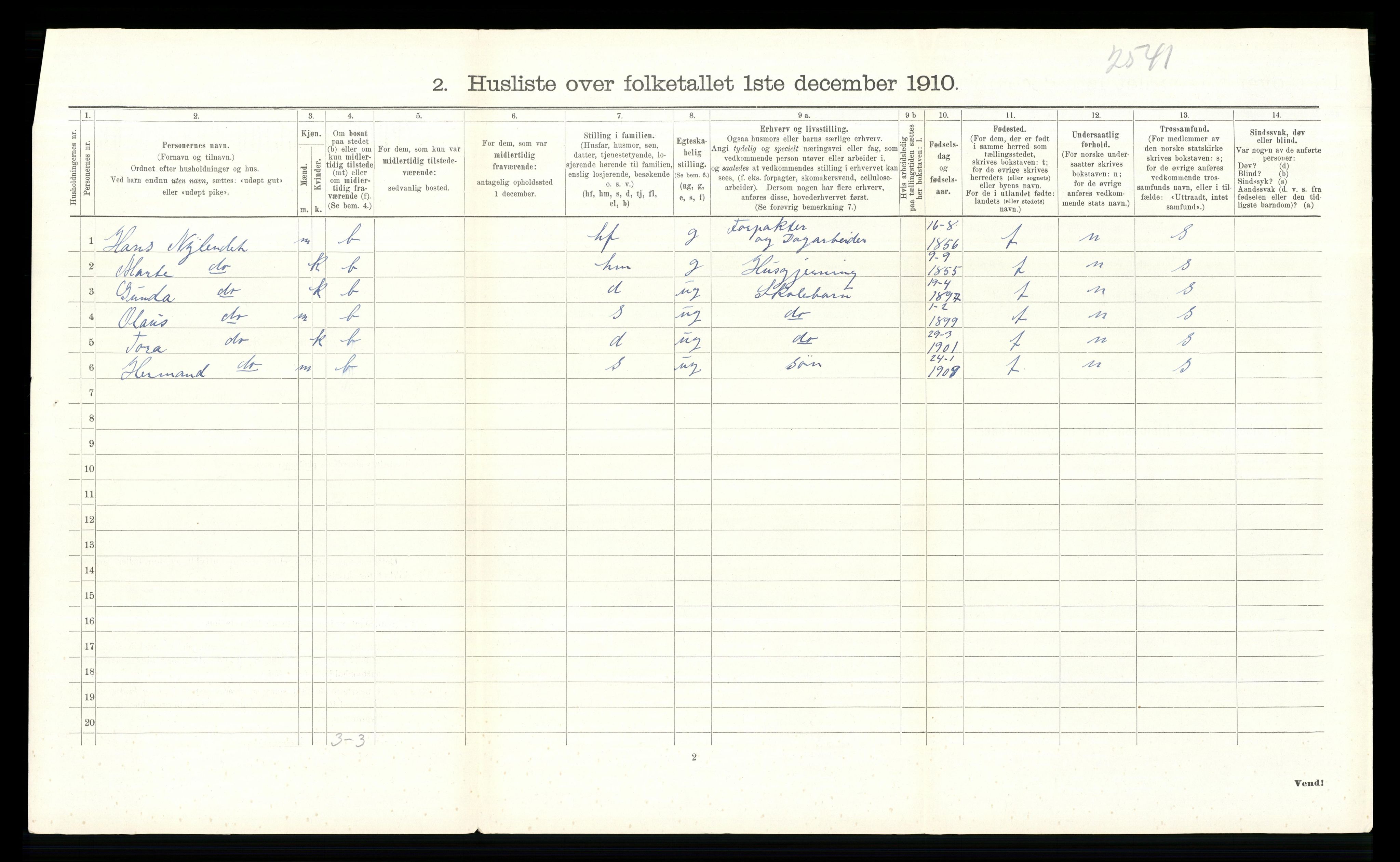 RA, Folketelling 1910 for 0520 Ringebu herred, 1910, s. 957