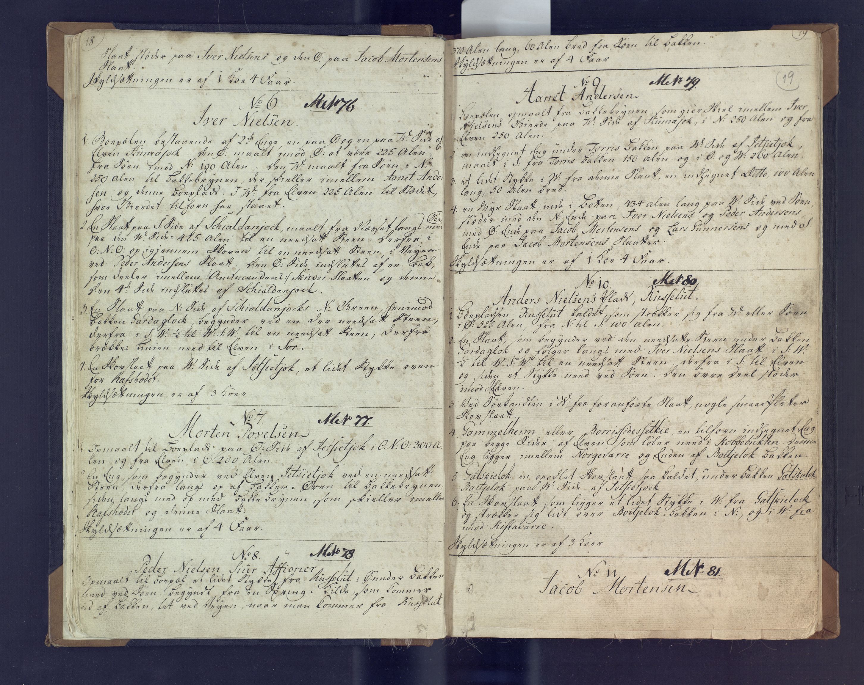 Fylkesmannen i Finnmark, AV/SATØ-S-1120/1Coa/L2882: Landmålerprotokoll (i nærmagasinet/skannet), 1776-1845, s. 13