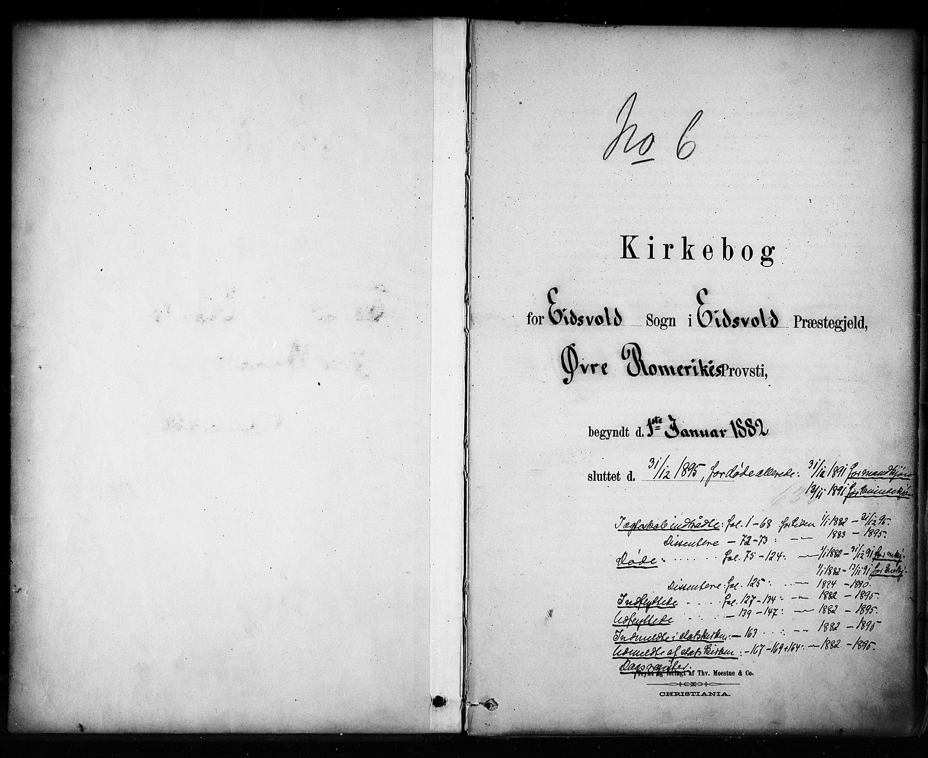 Eidsvoll prestekontor Kirkebøker, SAO/A-10888/F/Fa/L0003: Ministerialbok nr. I 3, 1882-1895