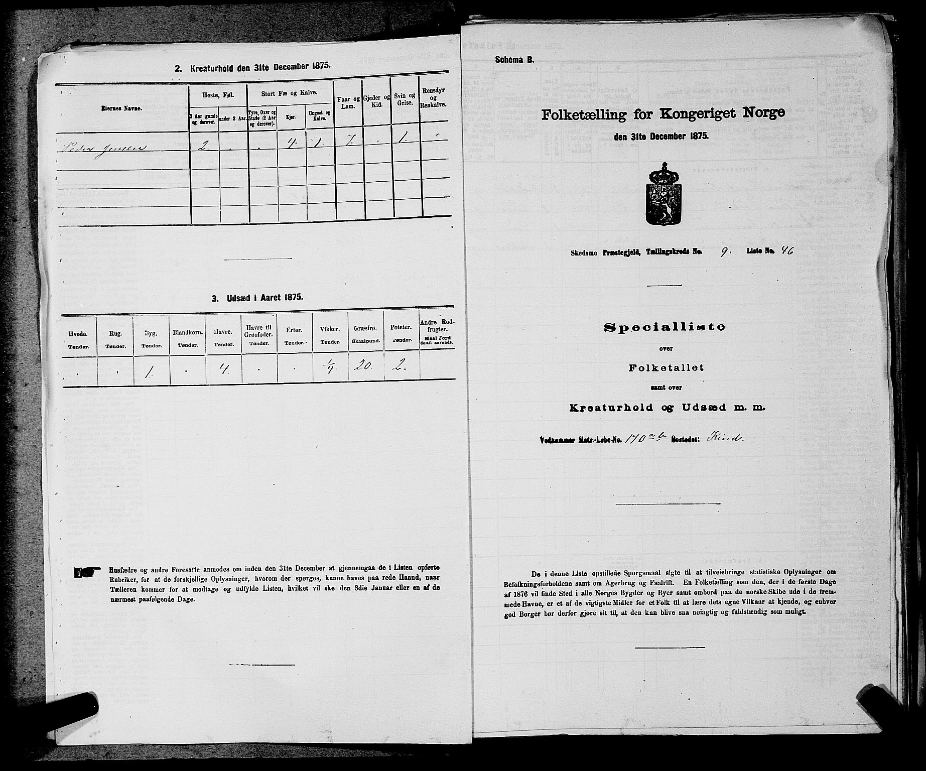 RA, Folketelling 1875 for 0231P Skedsmo prestegjeld, 1875, s. 1327