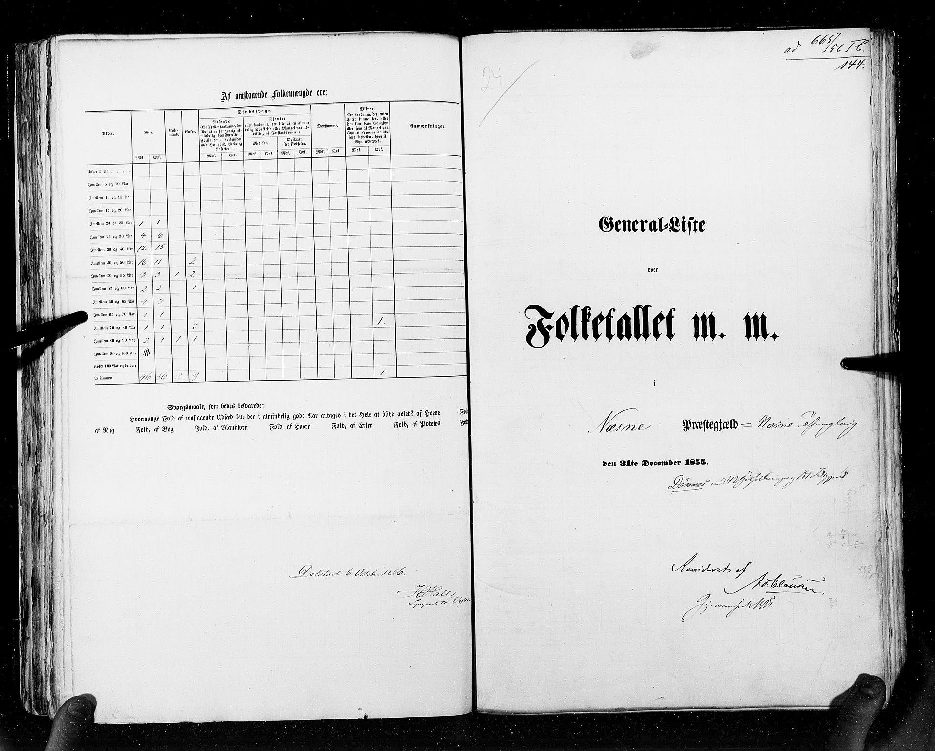 RA, Folketellingen 1855, bind 6A: Nordre Trondhjem amt og Nordland amt, 1855, s. 144