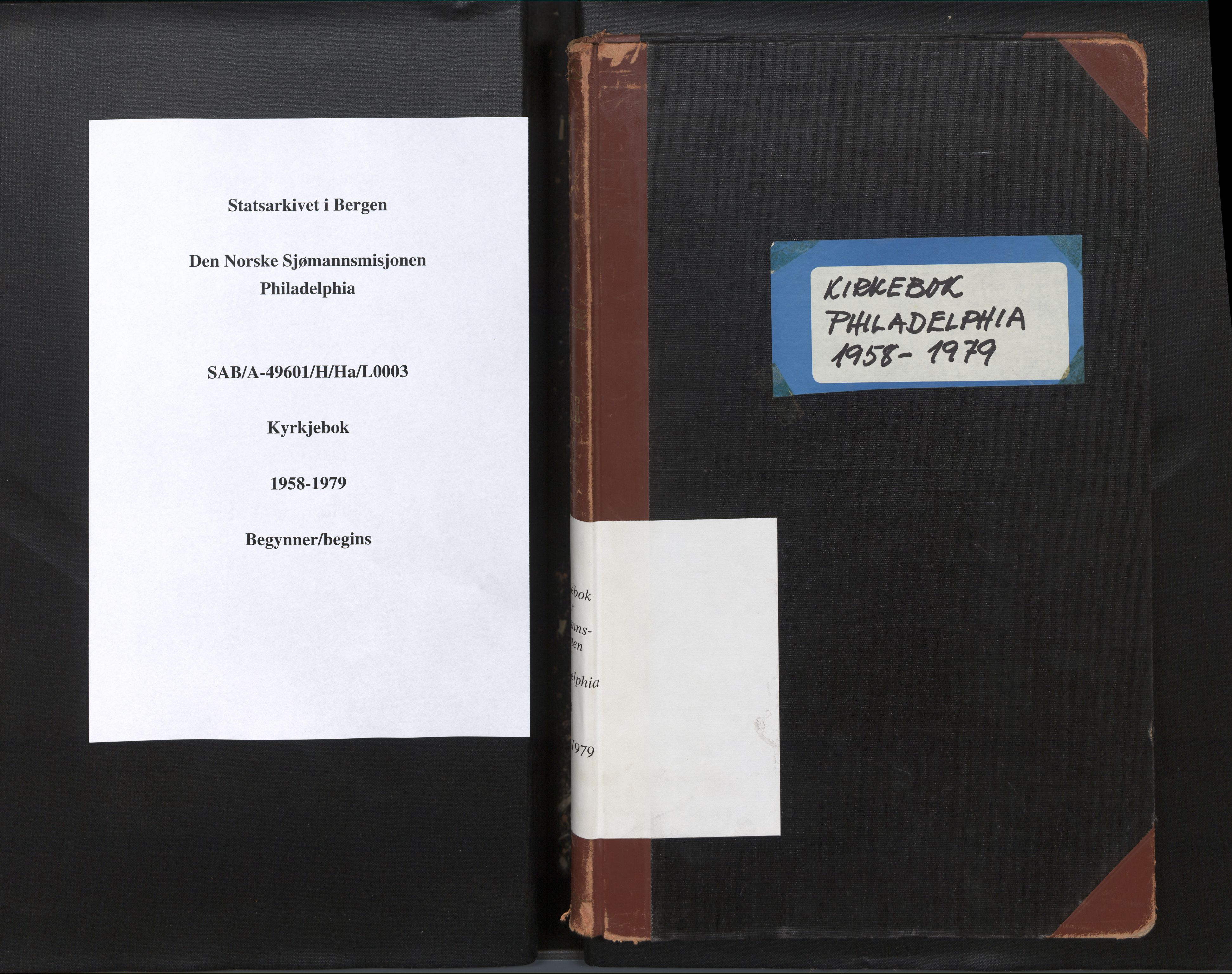 Den norske sjømannsmisjon i utlandet/Philadelphia, SAB/SAB/PA-0113/H/Ha/L0003: Ministerialbok nr. A 3, 1958-1979