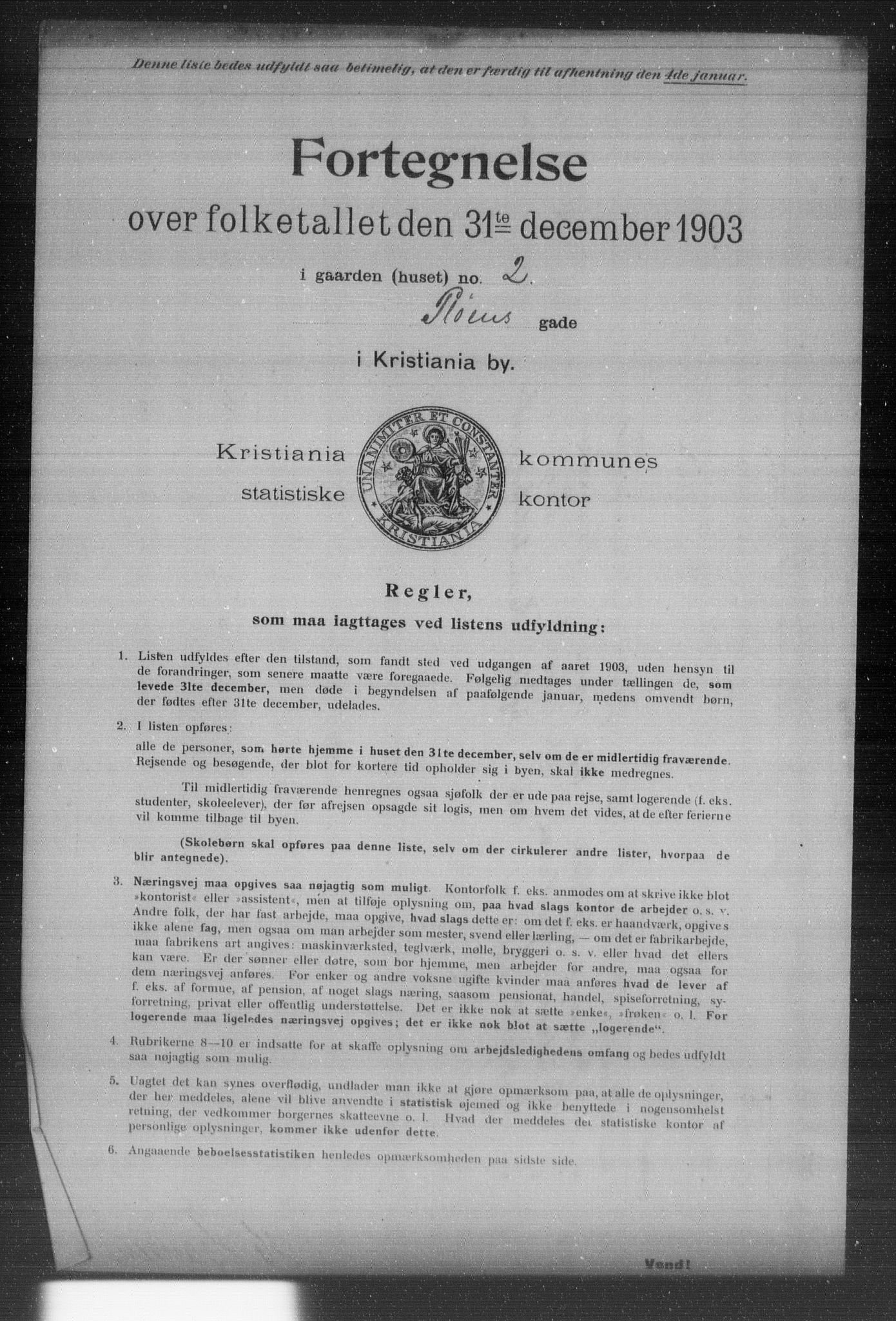 OBA, Kommunal folketelling 31.12.1903 for Kristiania kjøpstad, 1903, s. 15872