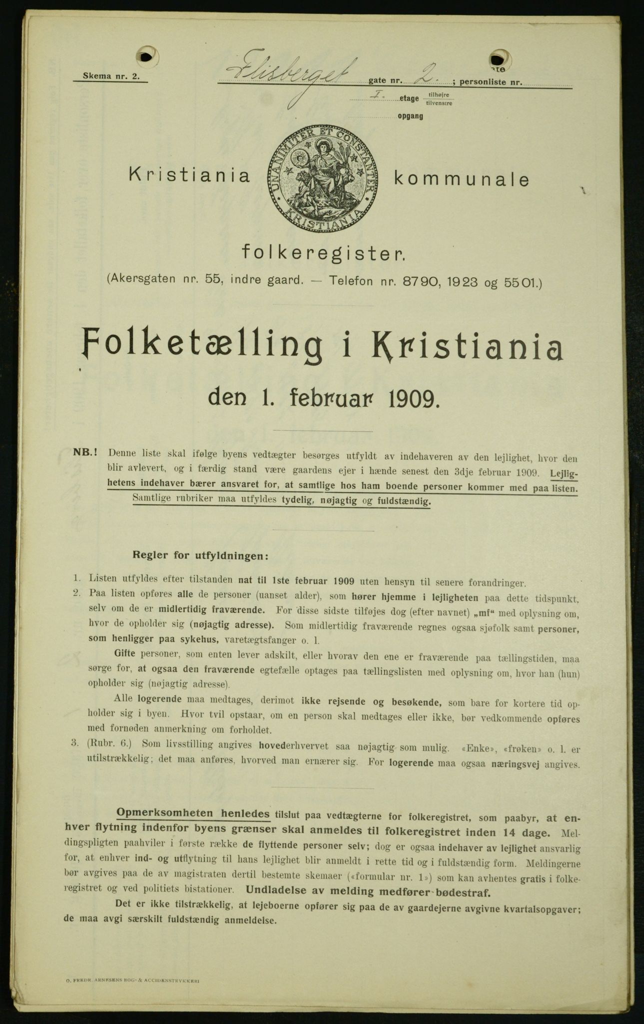 OBA, Kommunal folketelling 1.2.1909 for Kristiania kjøpstad, 1909, s. 22228