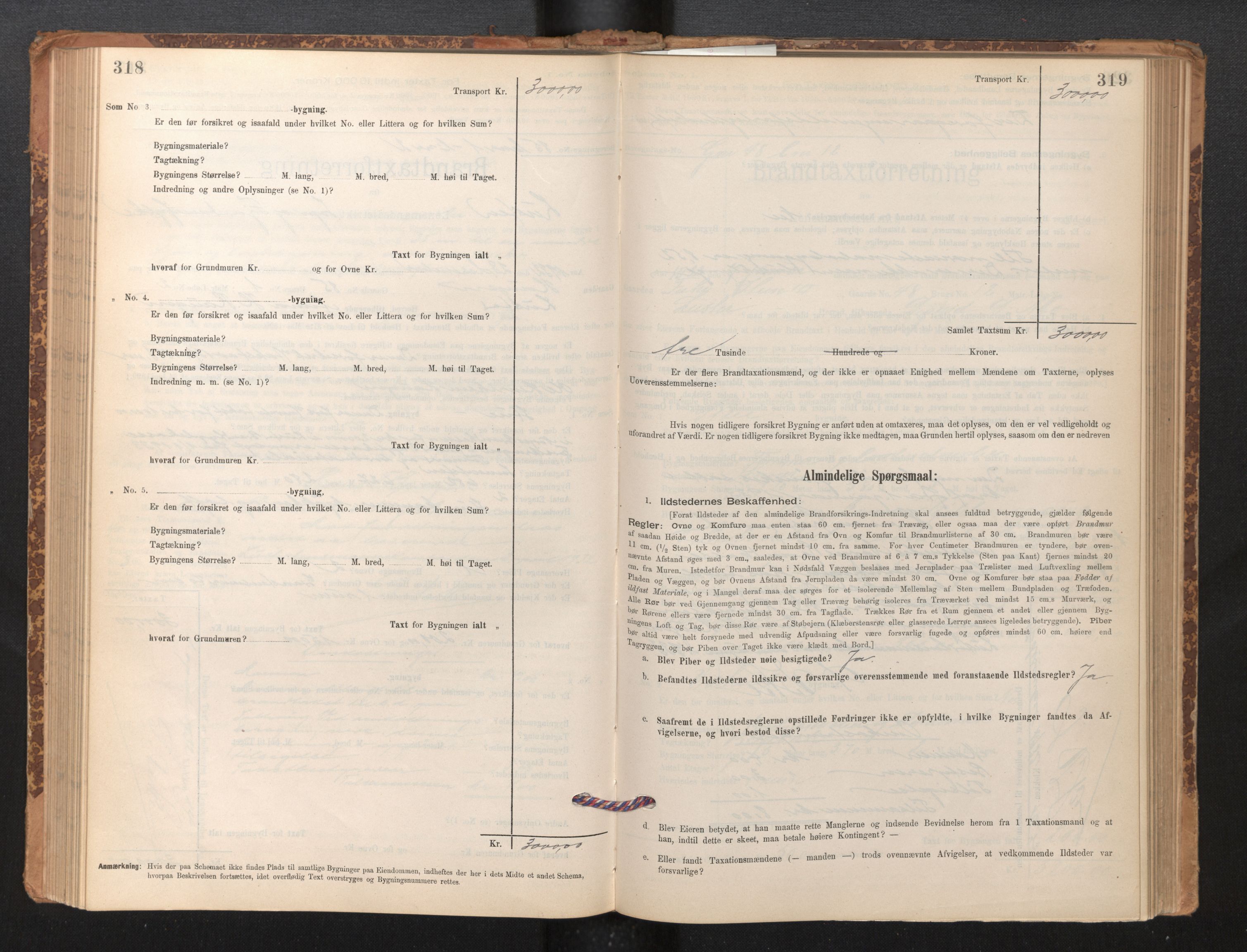 Lensmannen i Luster, SAB/A-29301/0012/L0007: Branntakstprotokoll, skjematakst, 1895-1935, s. 318-319