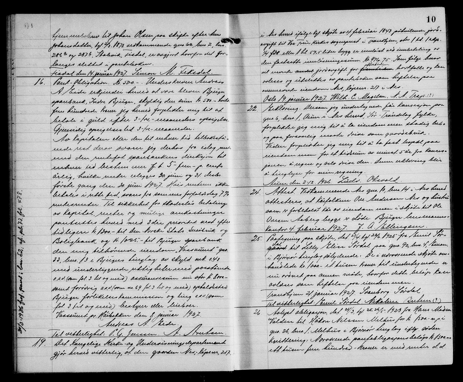 Fosen sorenskriveri, AV/SAT-A-1107/1/2/2C/L0064: Pantebok nr. 55, 1927-1930, s. 10