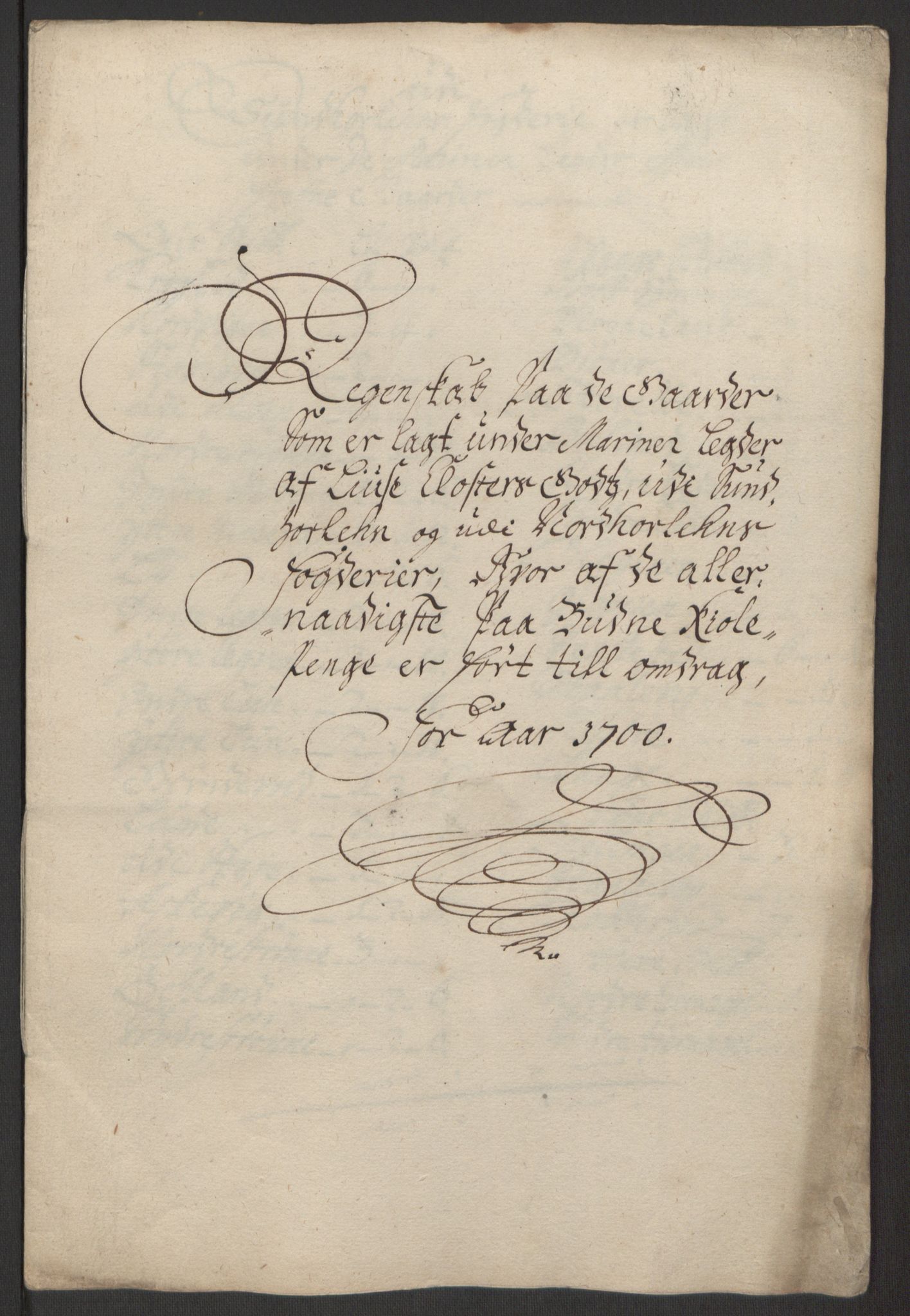 Rentekammeret inntil 1814, Reviderte regnskaper, Fogderegnskap, AV/RA-EA-4092/R50/L3159: Fogderegnskap Lyse kloster, 1691-1709, s. 132