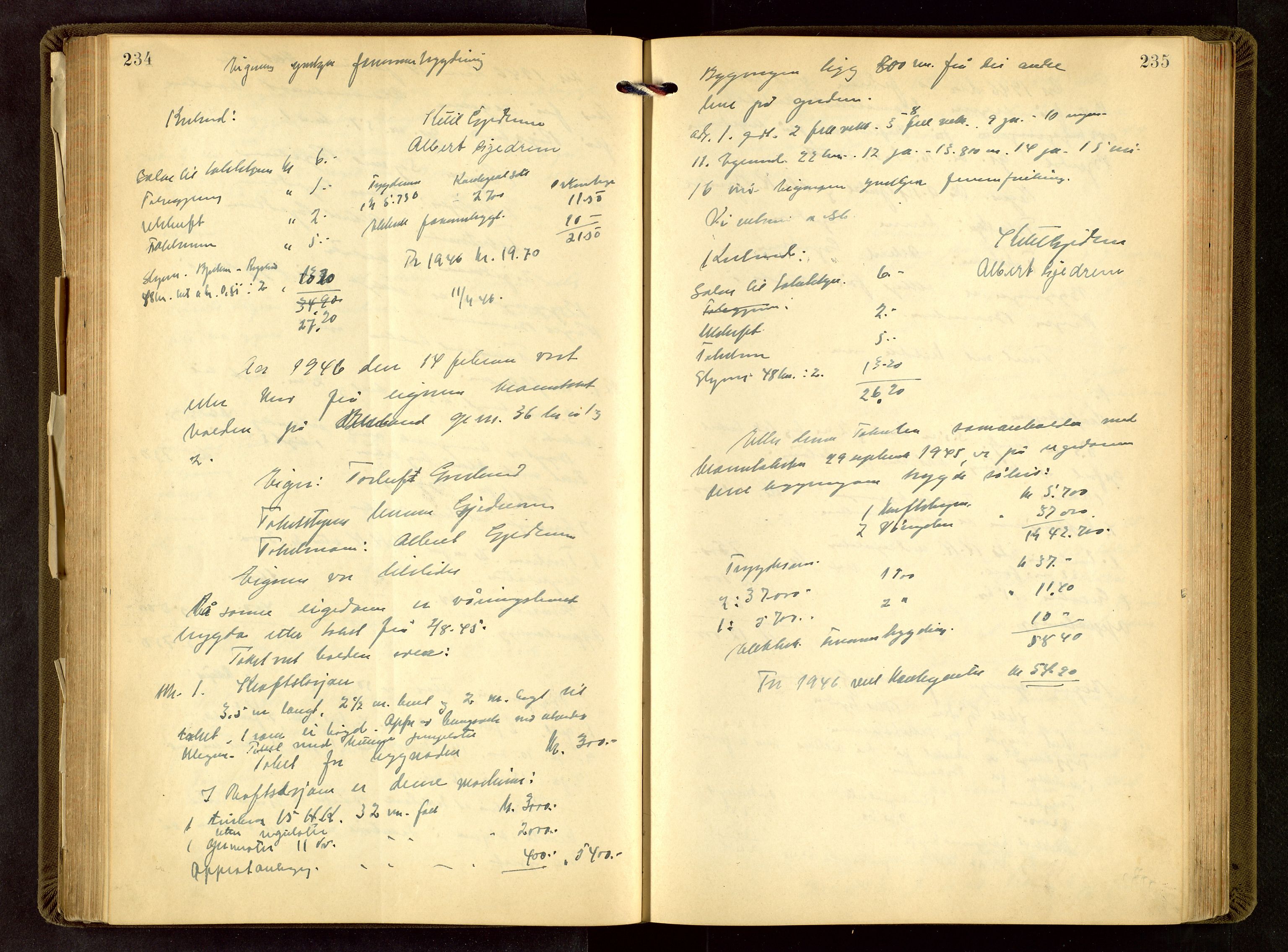 Bjerkreim lensmannskontor, AV/SAST-A-100090/Goa/L0002: Branntakstprotokoll, 1922-1952, s. 234-235