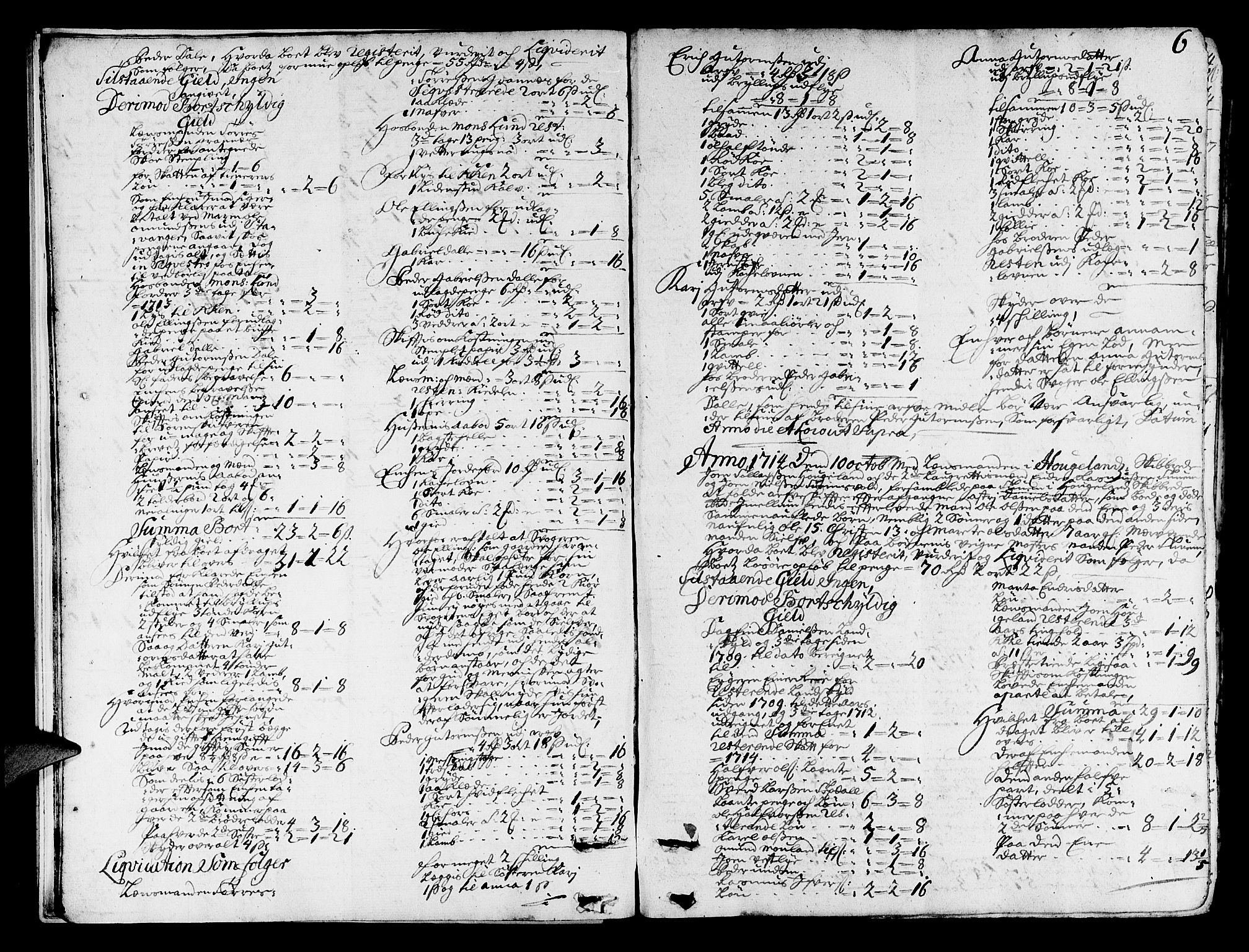 Jæren og Dalane sorenskriveri, AV/SAST-A-100306/5/50BA/L0005: SKIFTEPROTOKOLL <KORTREG>, 1714-1722, s. 5b-6a