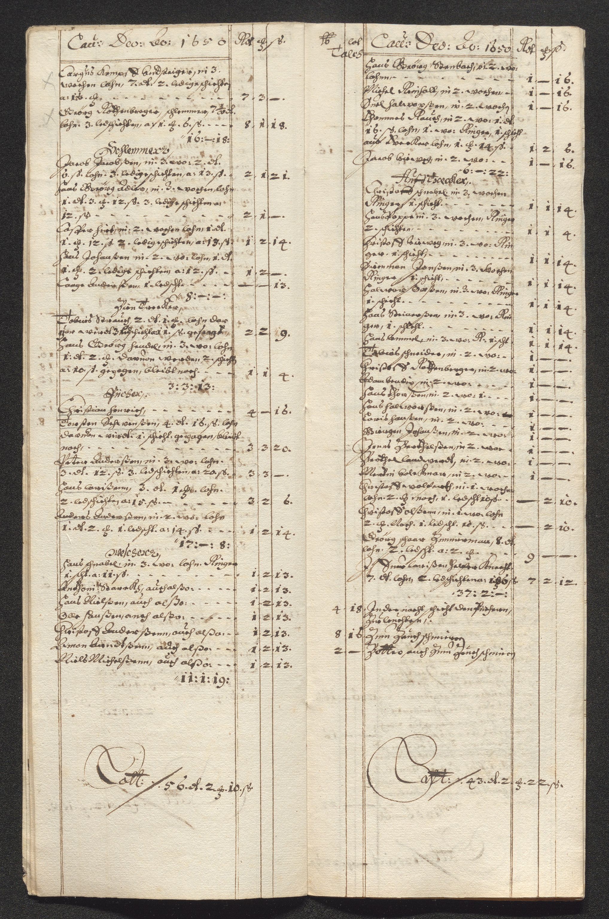 Kongsberg Sølvverk 1623-1816, SAKO/EA-3135/001/D/Dc/Dcd/L0024: Utgiftsregnskap for gruver m.m. , 1650, s. 109