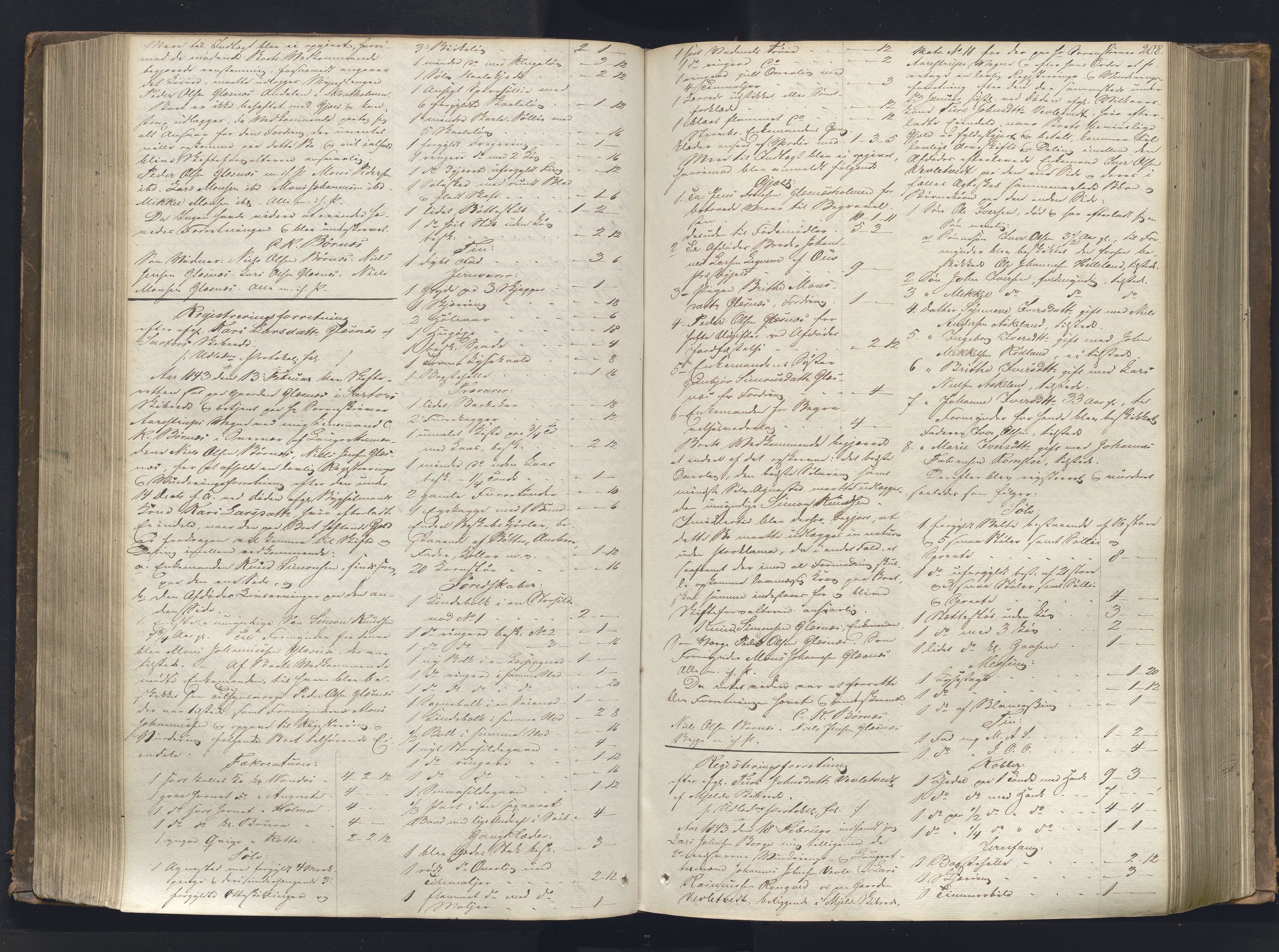 Nordhordland sorenskrivar, AV/SAB-A-2901/1/H/Hb/L0001: Registreringsprotokollar, 1841-1845, s. 208