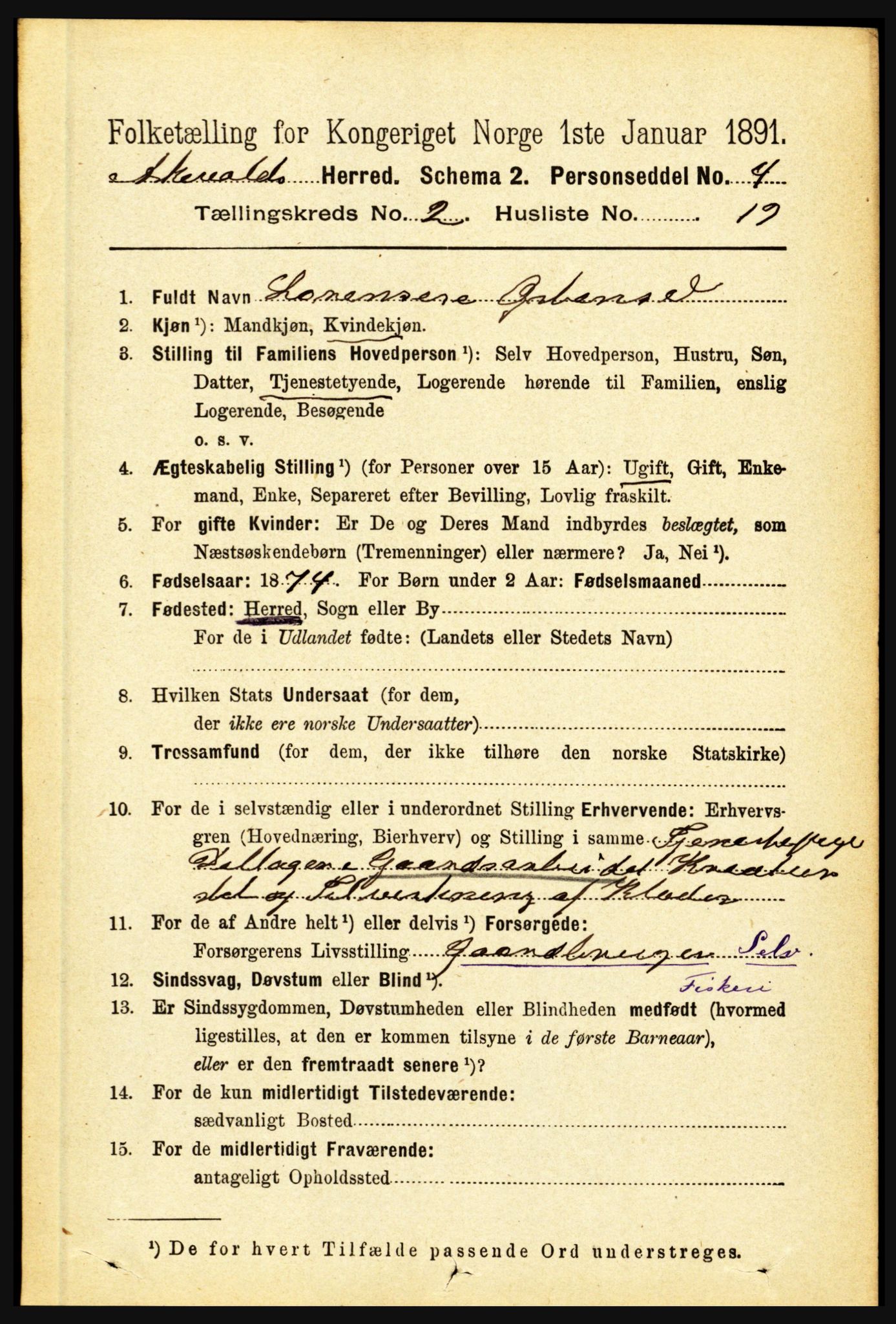 RA, Folketelling 1891 for 1428 Askvoll herred, 1891, s. 551