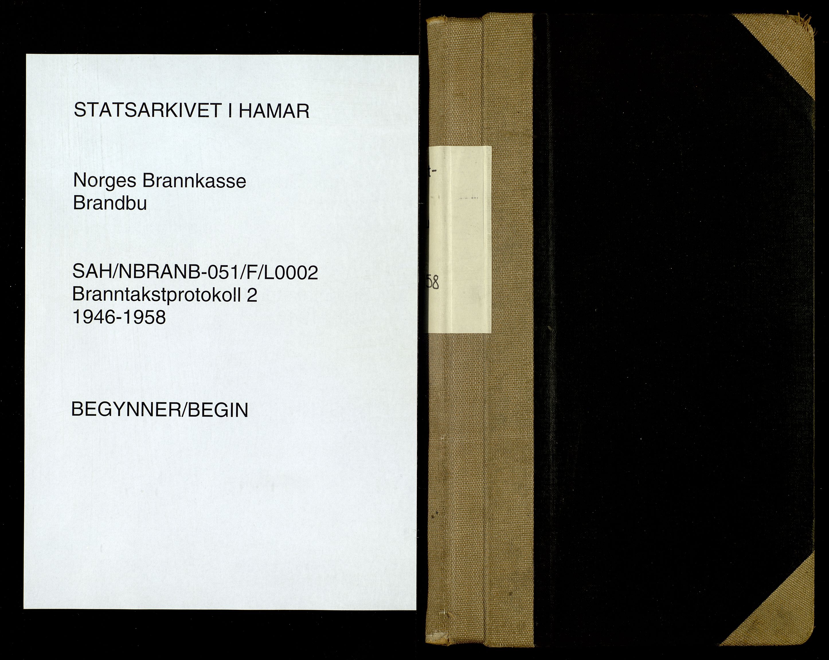 Norges Brannkasse, Brandbu, SAH/NBRANB-051/F/L0002: Branntakstprotokoll, 1946-1958