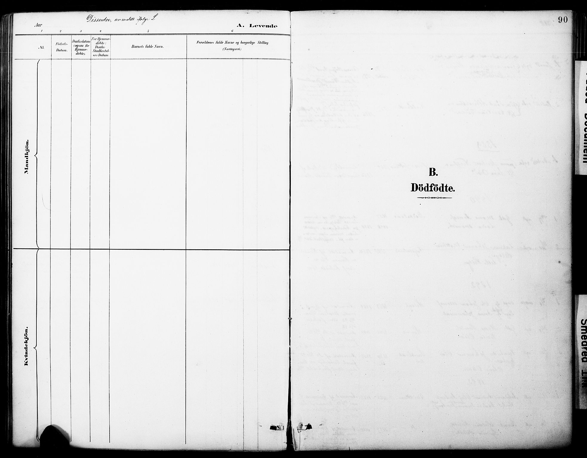 Fana Sokneprestembete, SAB/A-75101/H/Haa/Haai/L0002: Ministerialbok nr. I 2, 1888-1899, s. 90