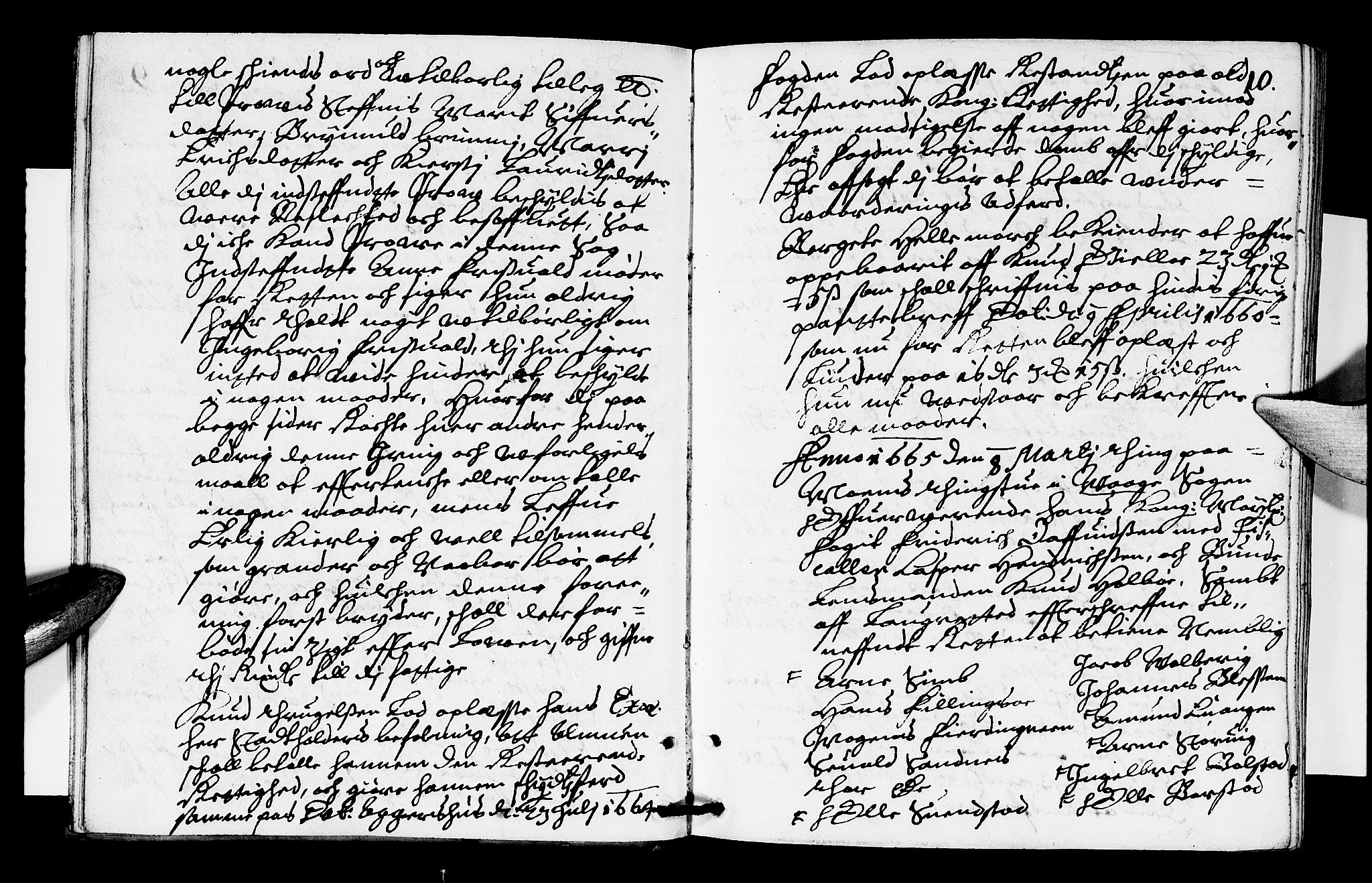 Sorenskriverier i Gudbrandsdalen, AV/SAH-TING-036/G/Gb/Gba/L0004: Tingbok - Nord-Gudbrandsdal, 1665, s. 9b-10a