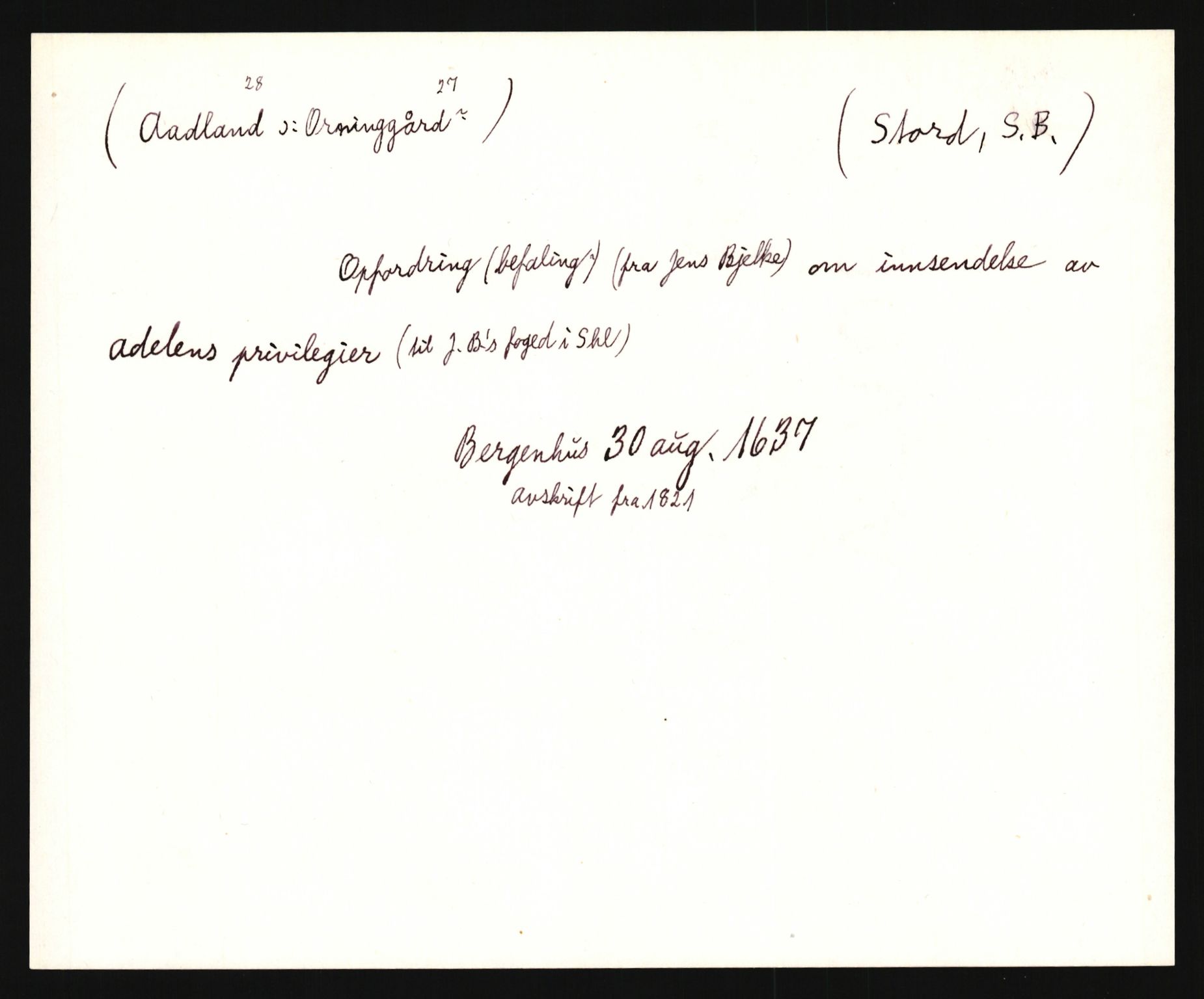 Riksarkivets diplomsamling, AV/RA-EA-5965/F35/F35e/L0028: Registreringssedler Hordaland 1, 1400-1700, s. 307