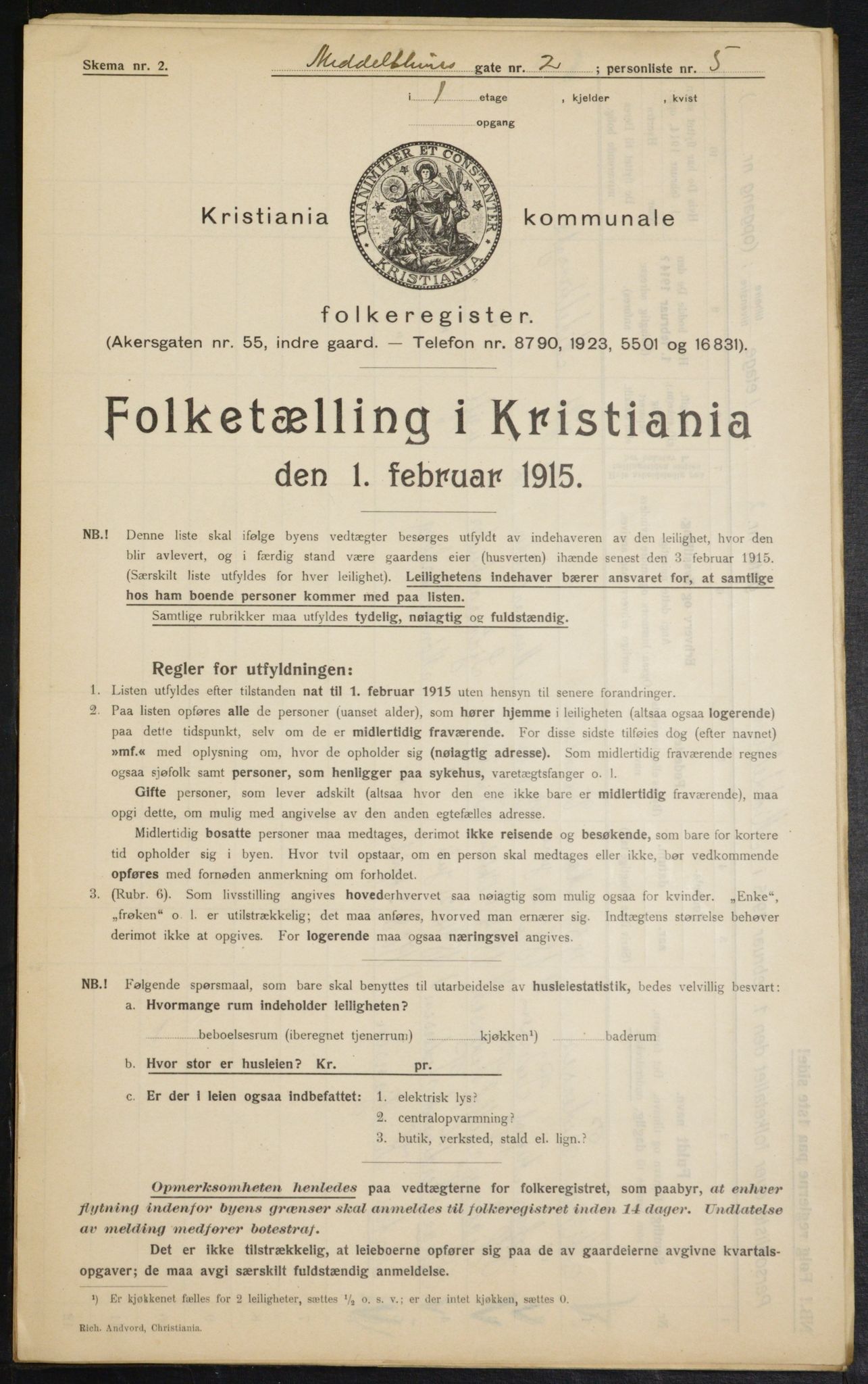 OBA, Kommunal folketelling 1.2.1915 for Kristiania, 1915, s. 64732