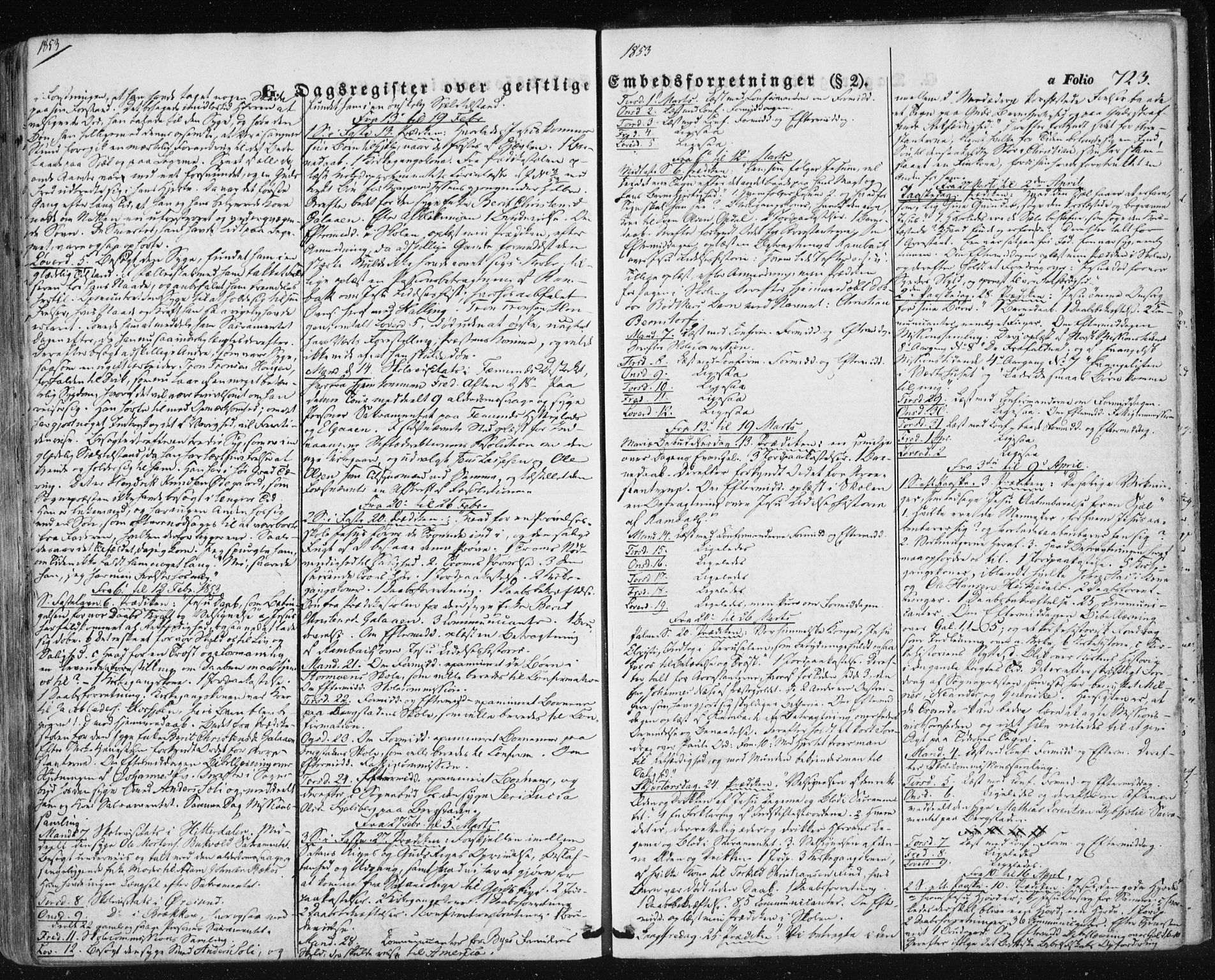 Ministerialprotokoller, klokkerbøker og fødselsregistre - Sør-Trøndelag, AV/SAT-A-1456/681/L0931: Ministerialbok nr. 681A09, 1845-1859, s. 723