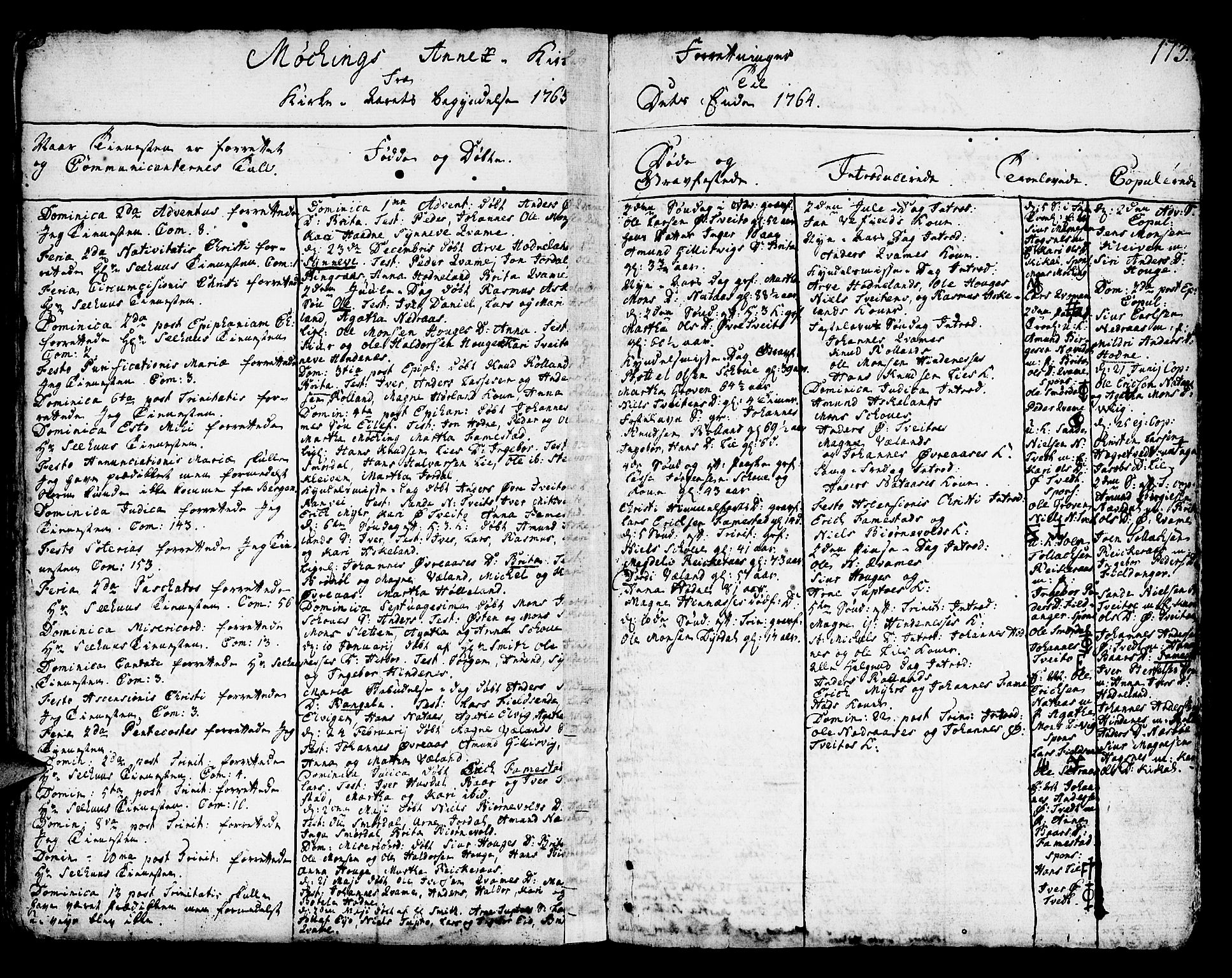 Lindås Sokneprestembete, AV/SAB-A-76701/H/Haa/Haaa/L0003: Ministerialbok nr. A 3, 1748-1764, s. 173