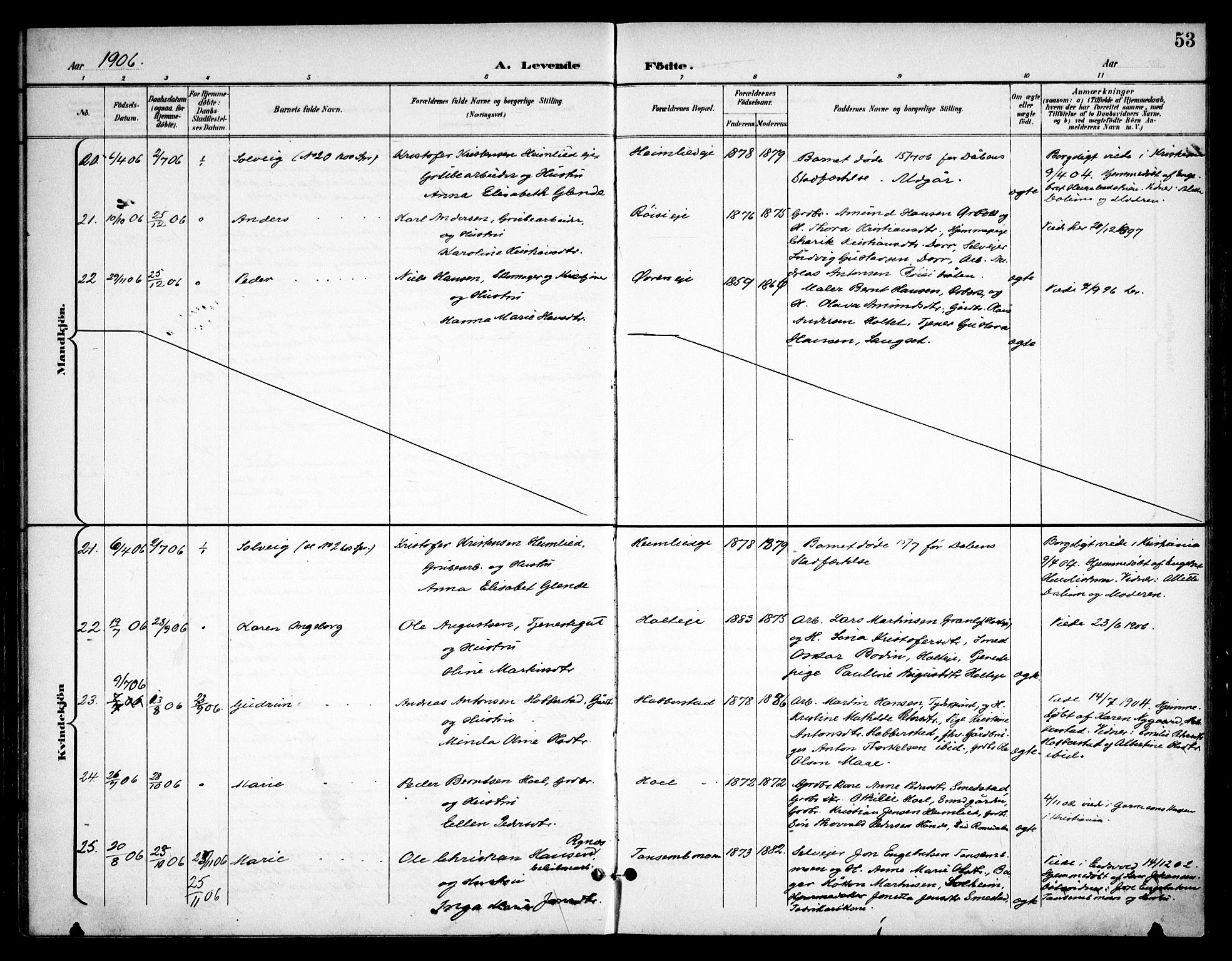 Eidsvoll prestekontor Kirkebøker, SAO/A-10888/F/Fb/L0003: Ministerialbok nr. II 3, 1898-1909, s. 53