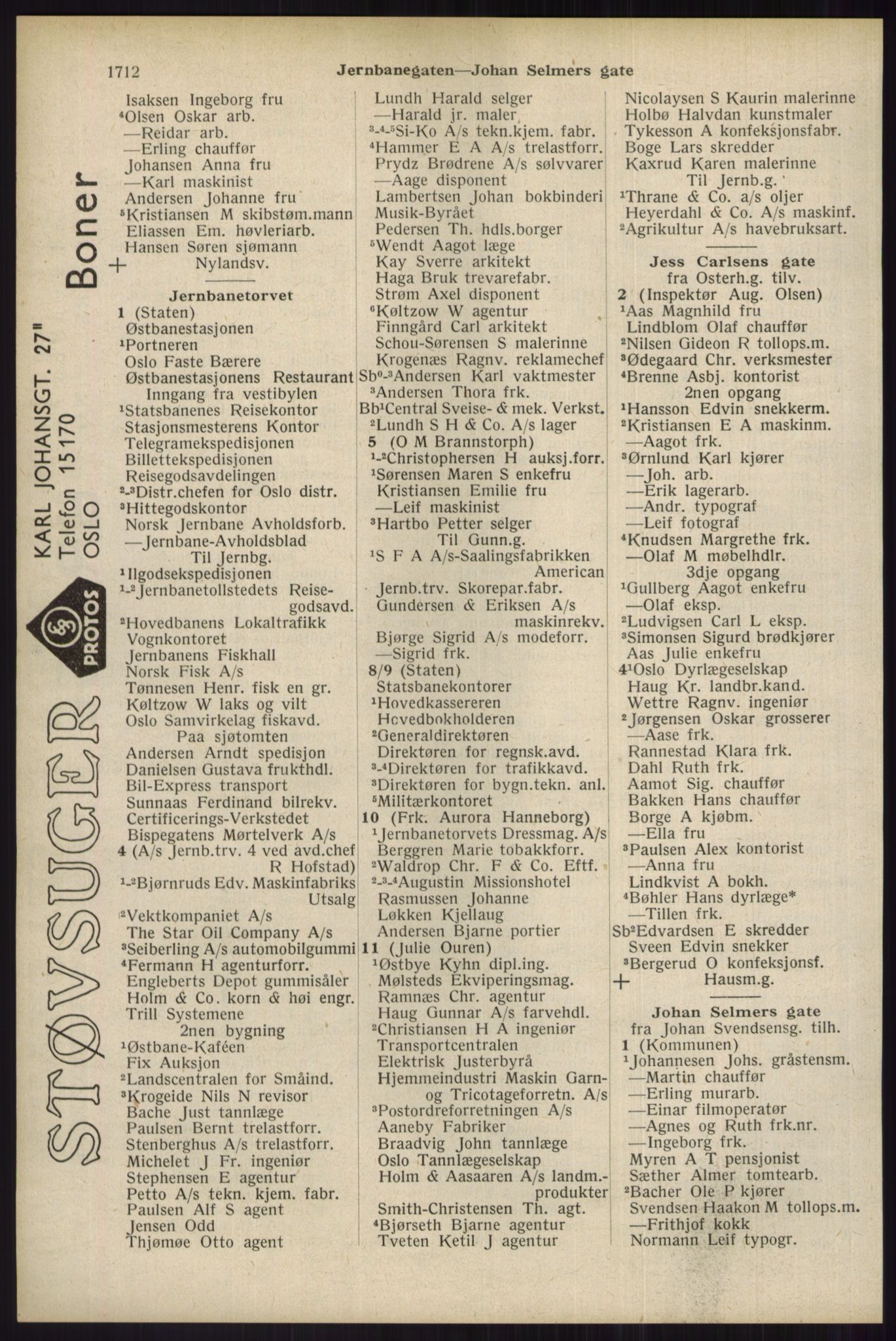 Kristiania/Oslo adressebok, PUBL/-, 1934, s. 1712