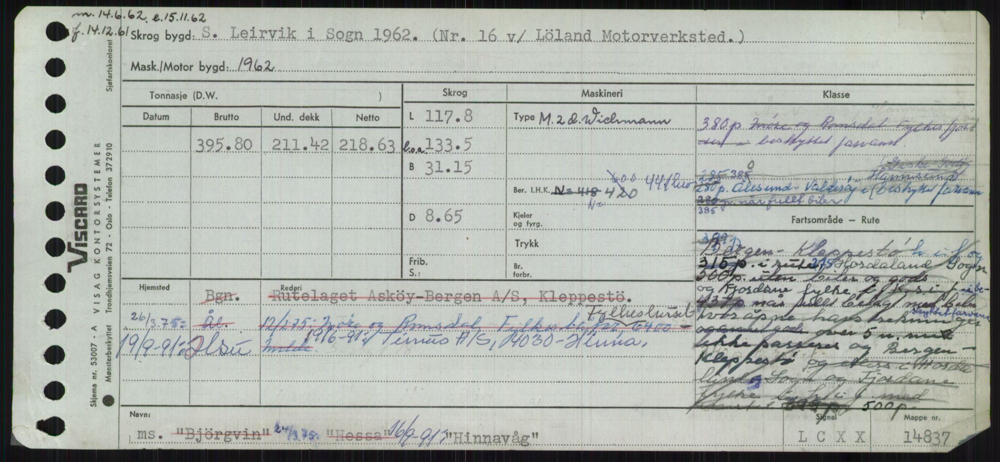 Sjøfartsdirektoratet med forløpere, Skipsmålingen, AV/RA-S-1627/H/Ha/L0003/0001: Fartøy, Hilm-Mar / Fartøy, Hilm-Kol, s. 17